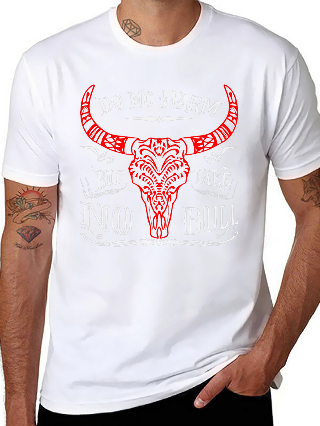 Do No Harm No Bull Black Graphic T-Shirt