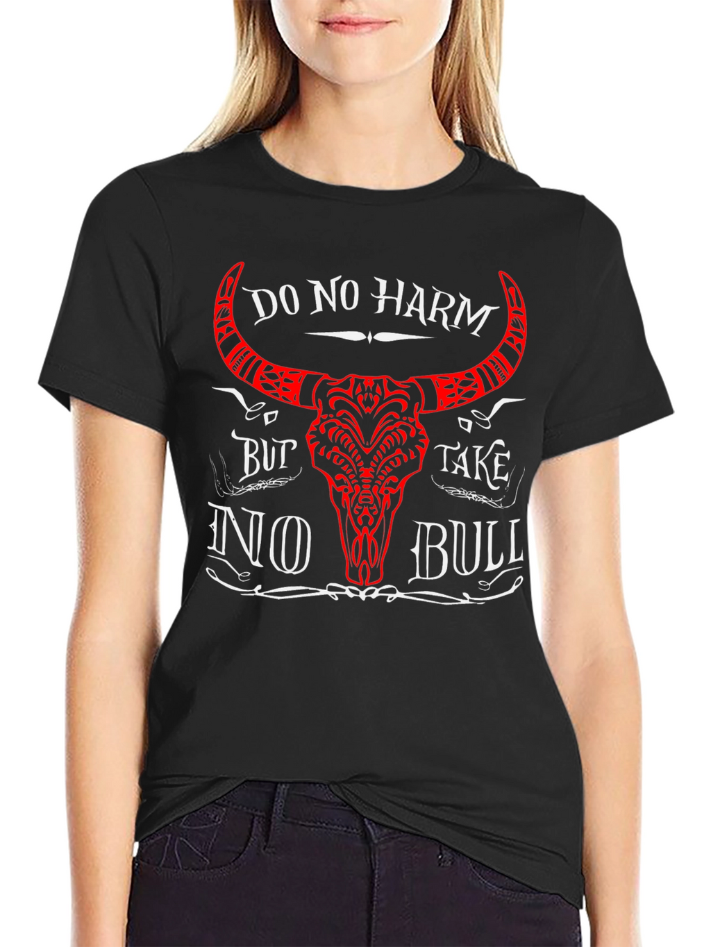 Do No Harm No Bull Black Graphic T-Shirt