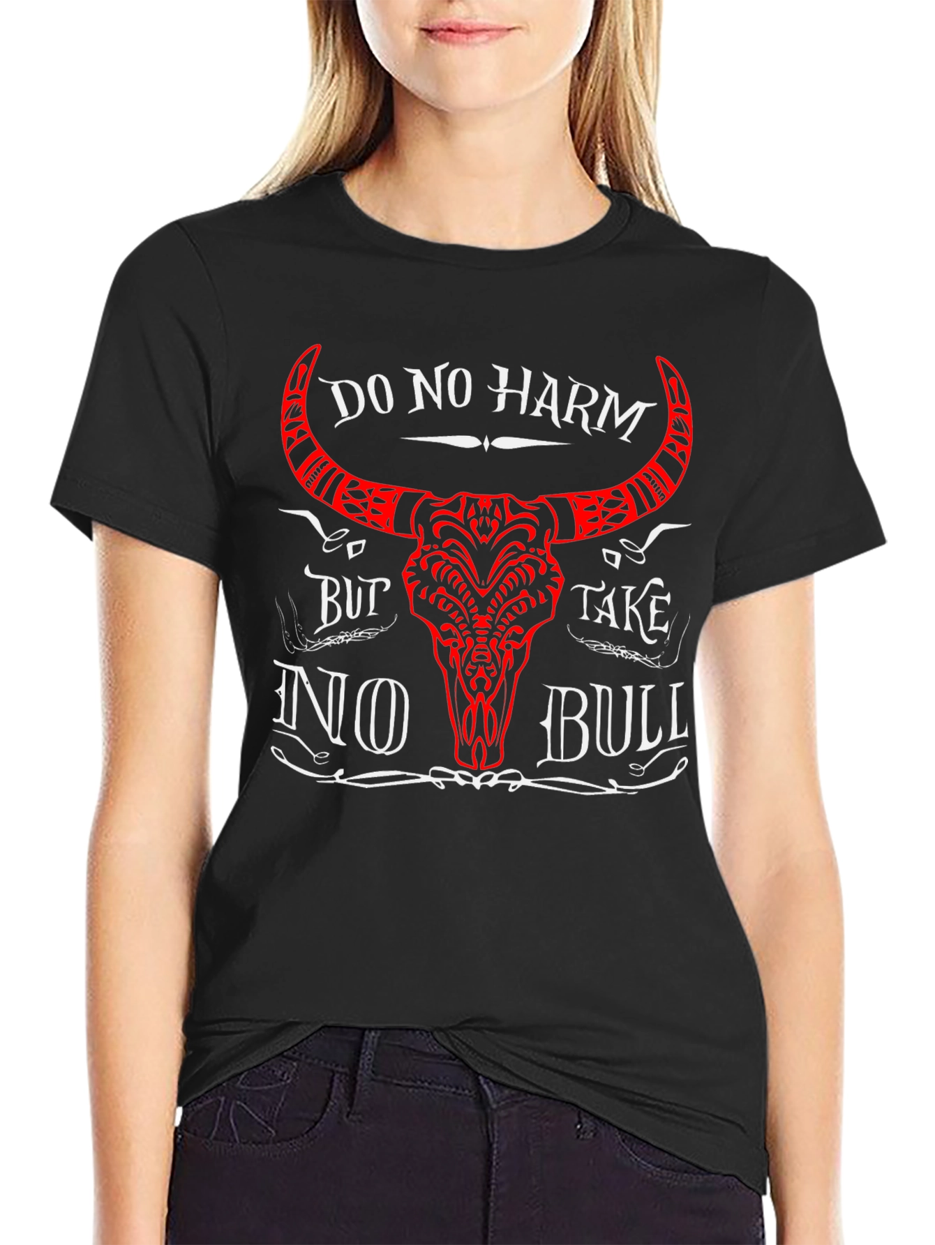 Do No Harm No Bull Black Graphic T-Shirt