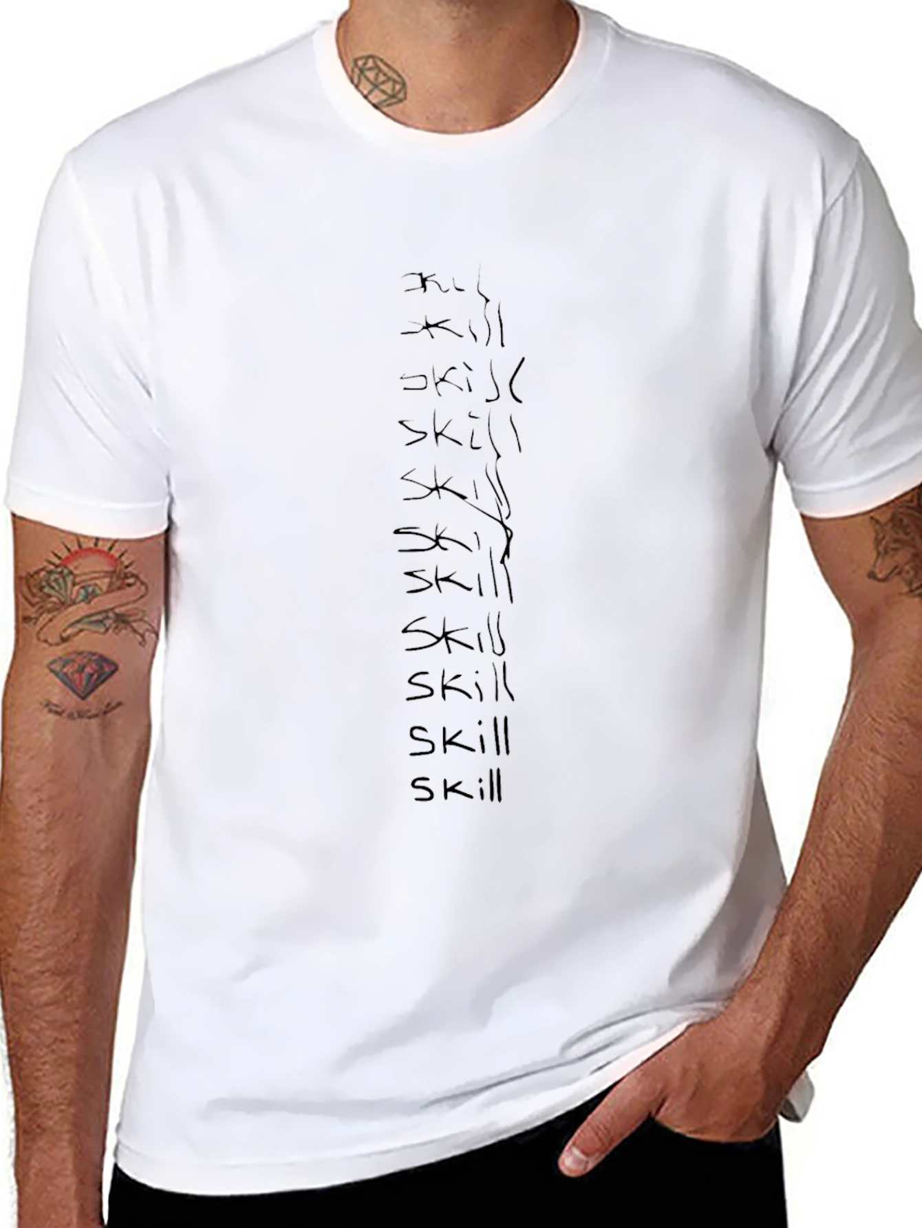 Skill Black Graphic Tee - Streetwear Style