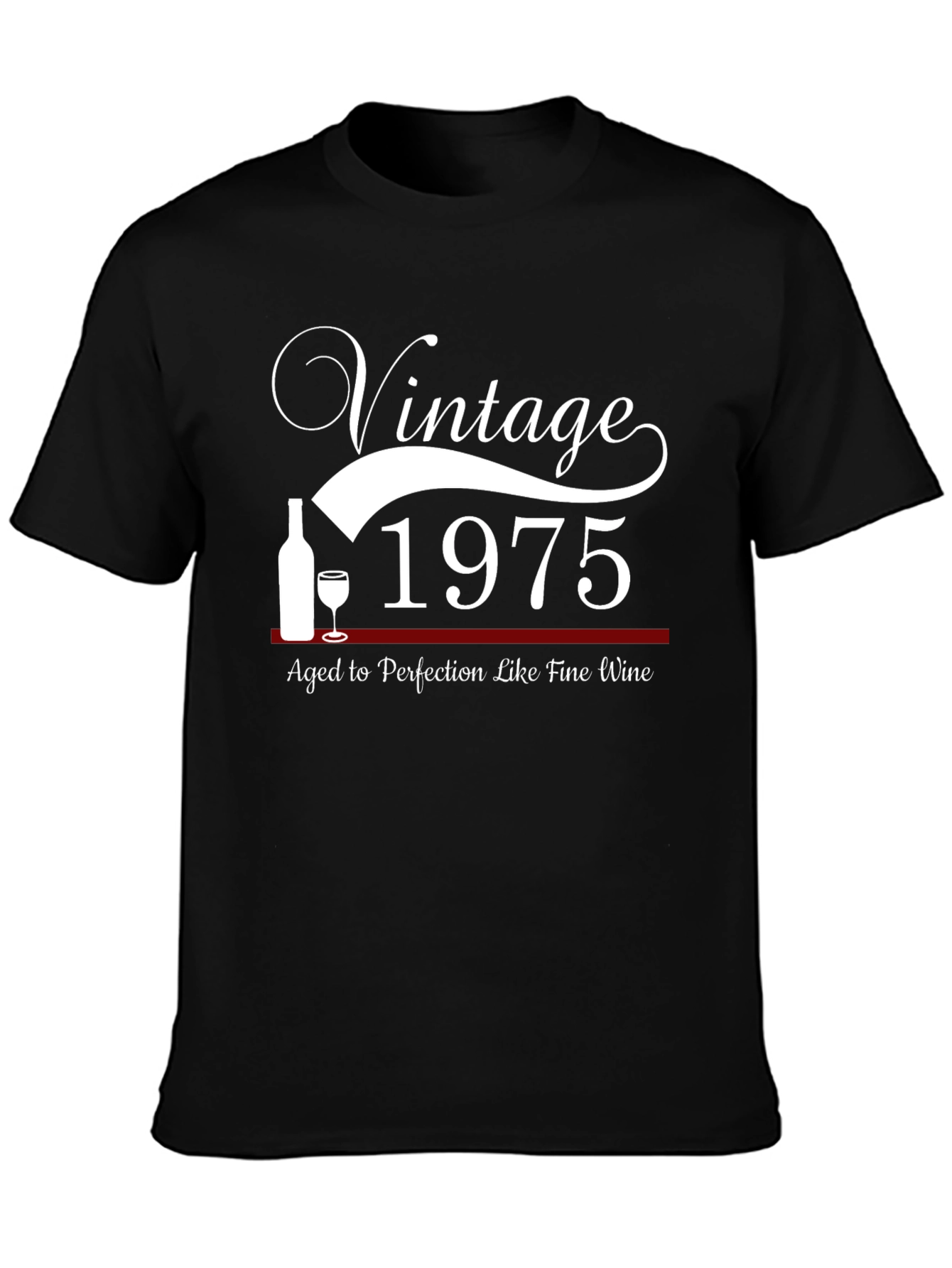 Vintage 1975 Aged To Perfection Black T-Shirt