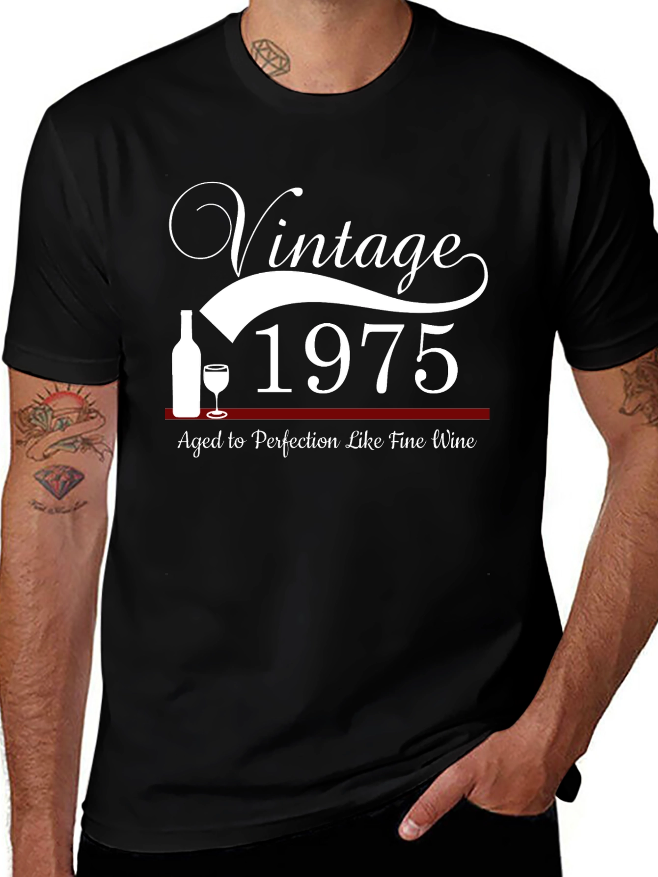 Vintage 1975 Aged To Perfection Black T-Shirt