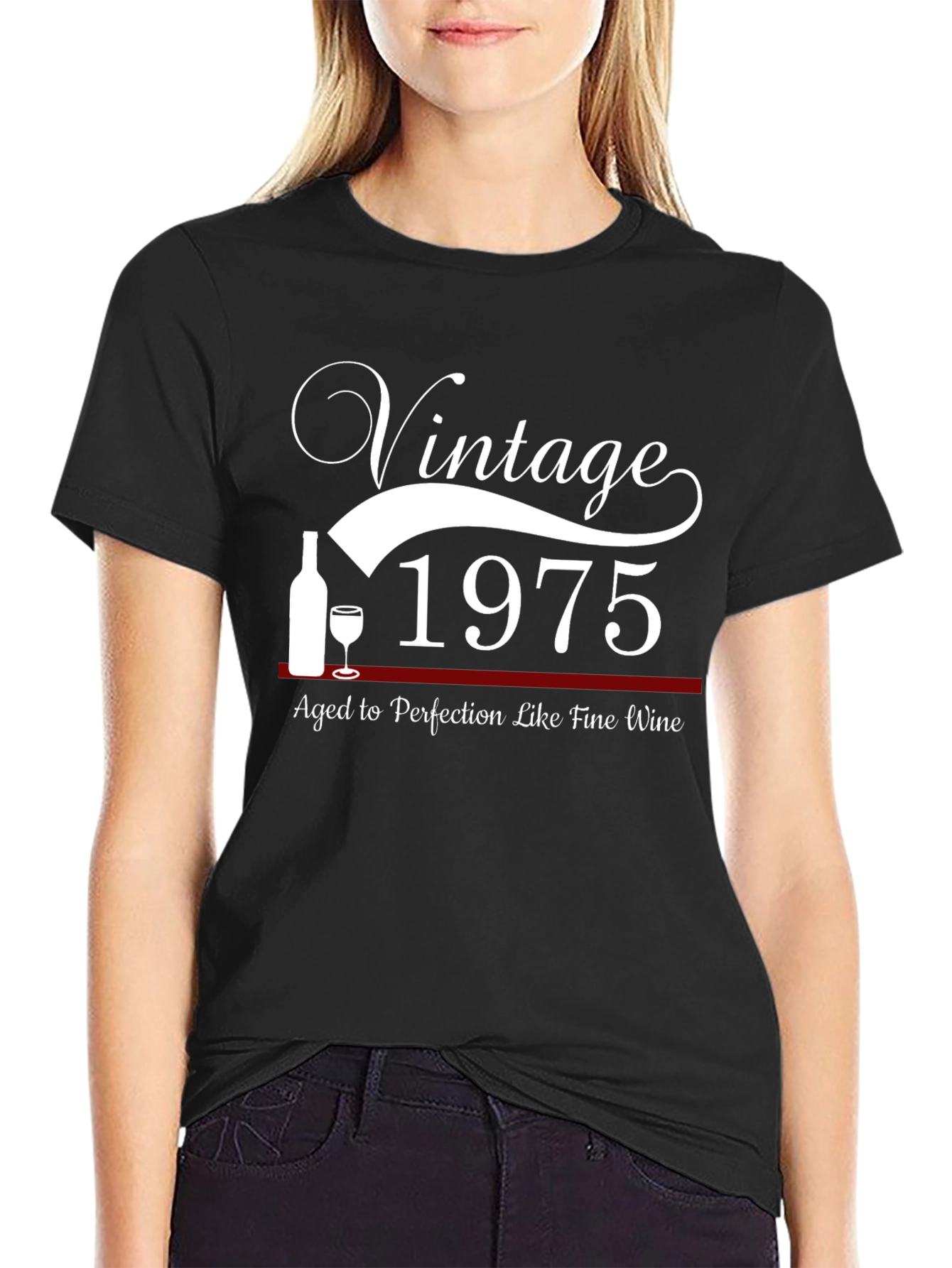 Vintage 1975 Aged To Perfection Black T-Shirt