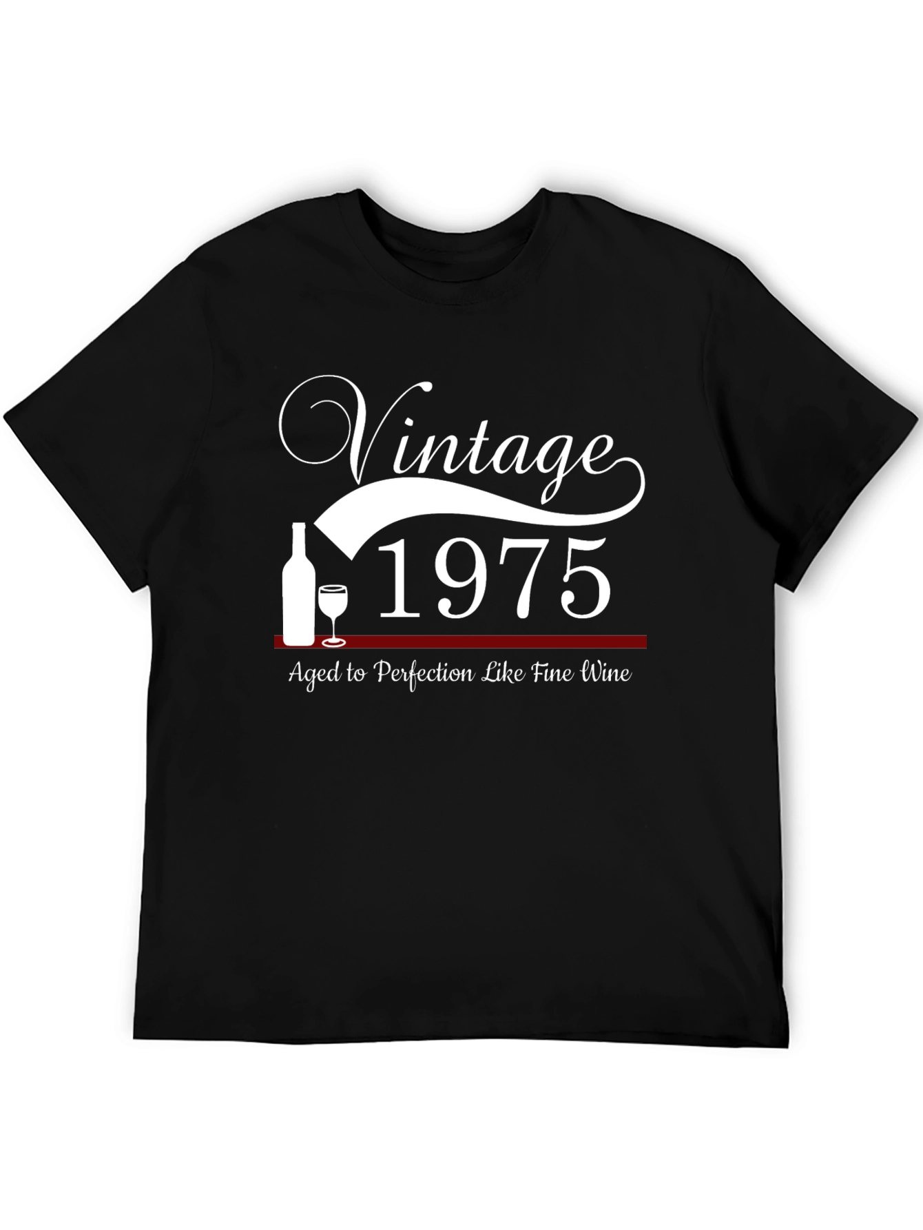 Vintage 1975 Aged To Perfection Black T-Shirt