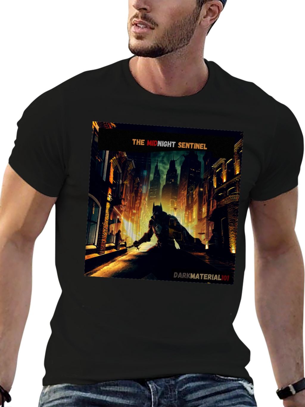 Midnight Sentinel Batman T-Shirt - Dark Material 101