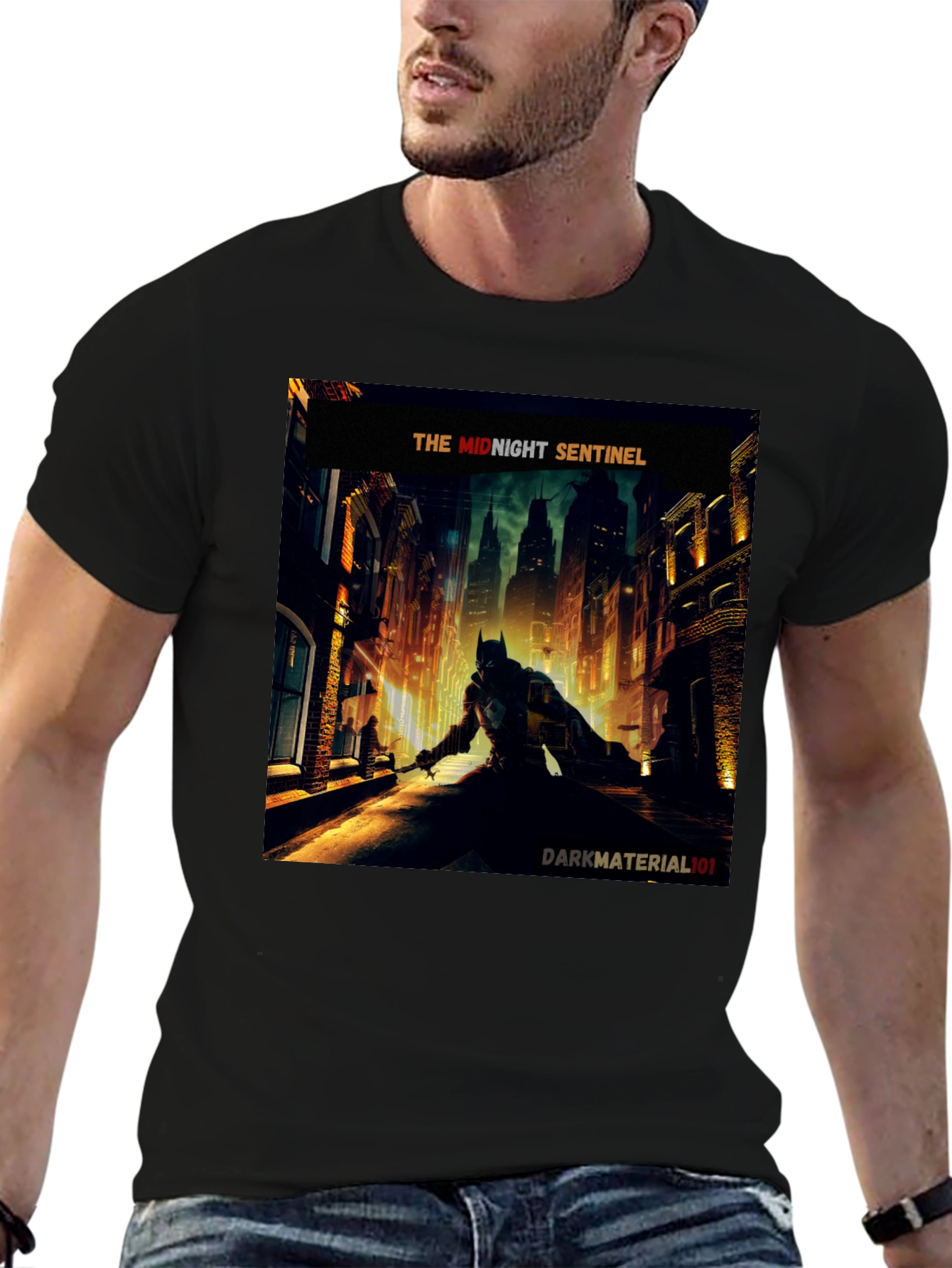 Midnight Sentinel Batman T-Shirt - Dark Material 101
