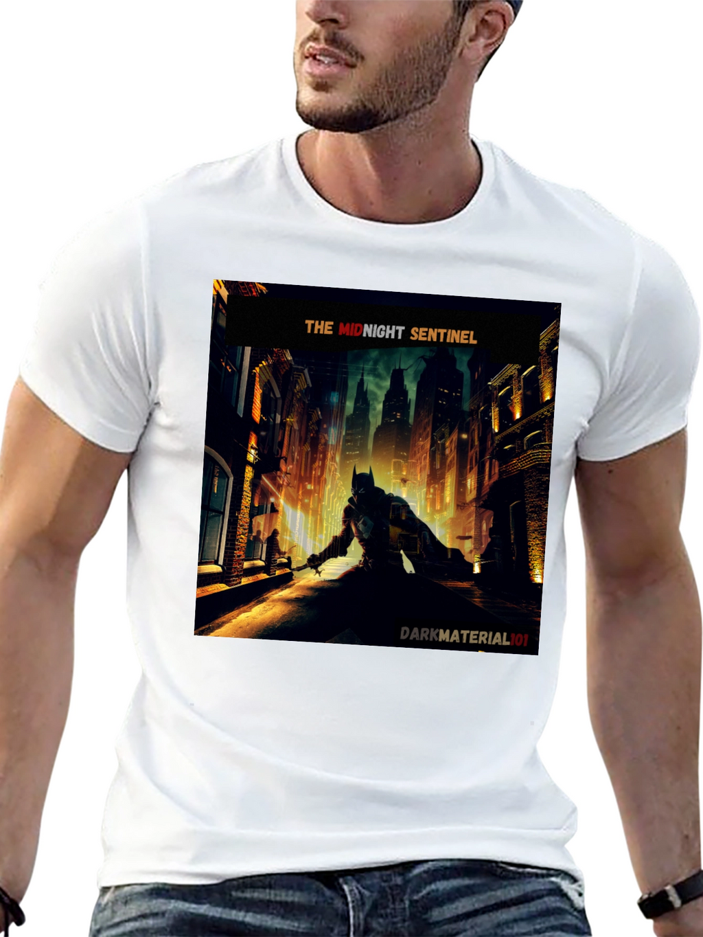 Midnight Sentinel Batman T-Shirt - Dark Material 101