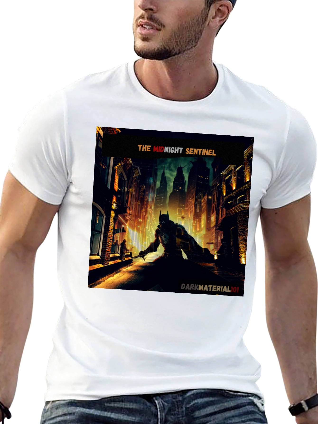 Midnight Sentinel Batman T-Shirt - Dark Material 101