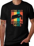 Hitting Holes Crushing Souls Cornhole T-Shirt