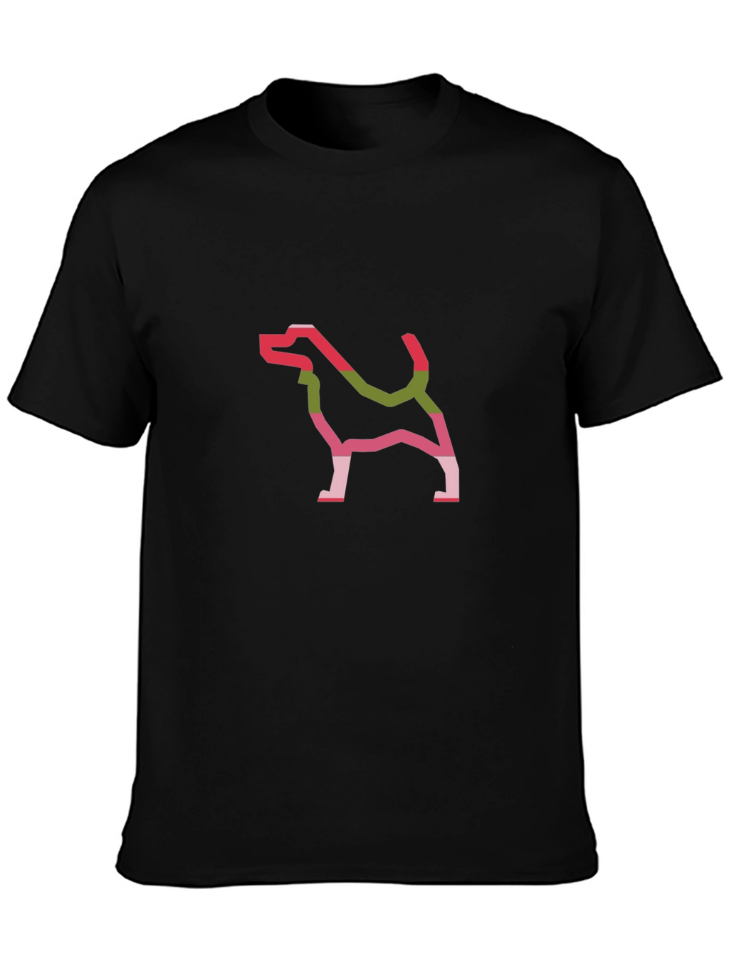 Dog Outline Graphic Tee - Black