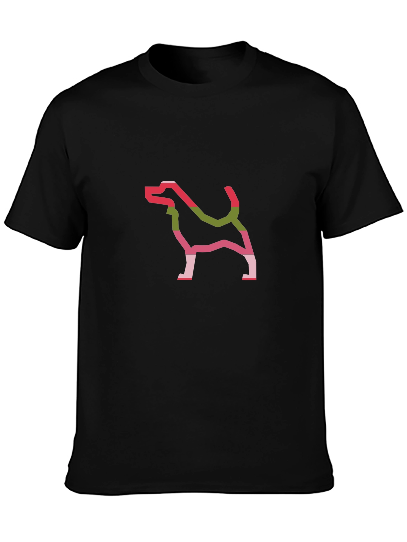 Dog Outline Graphic Tee - Black