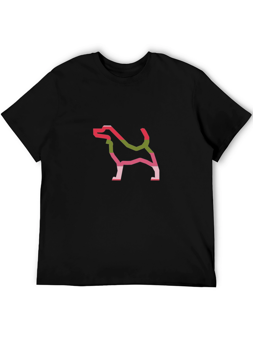 Dog Outline Graphic Tee - Black