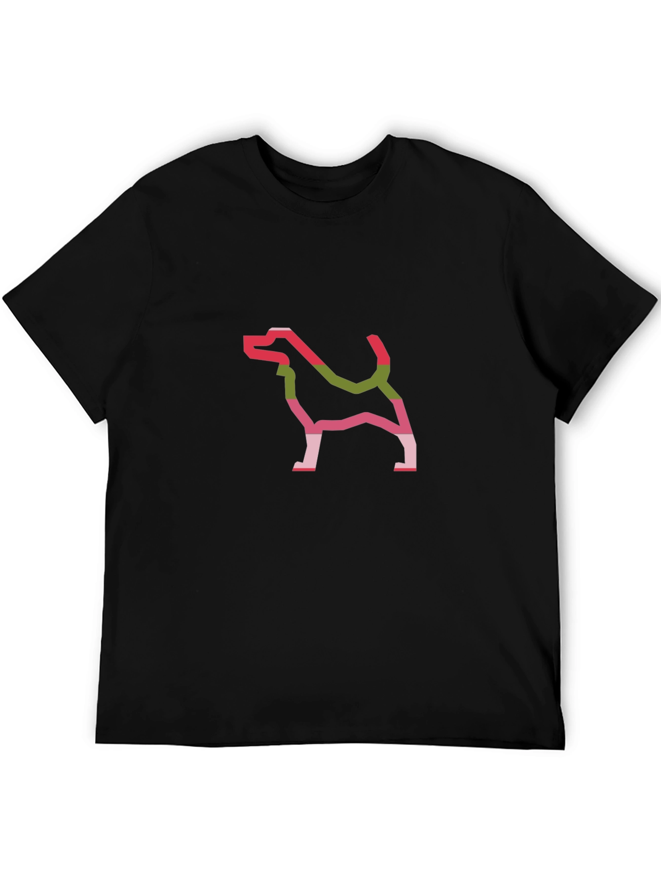 Dog Outline Graphic Tee - Black