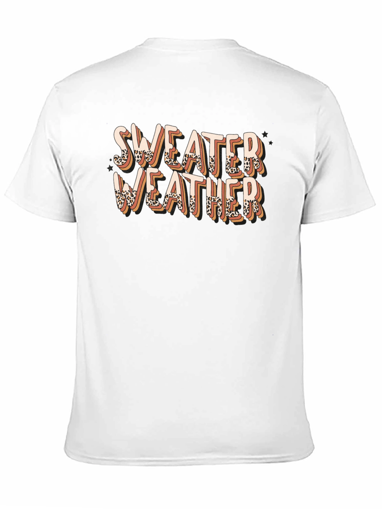 Sweater Weather Graphic Tee - Leopard Print Design