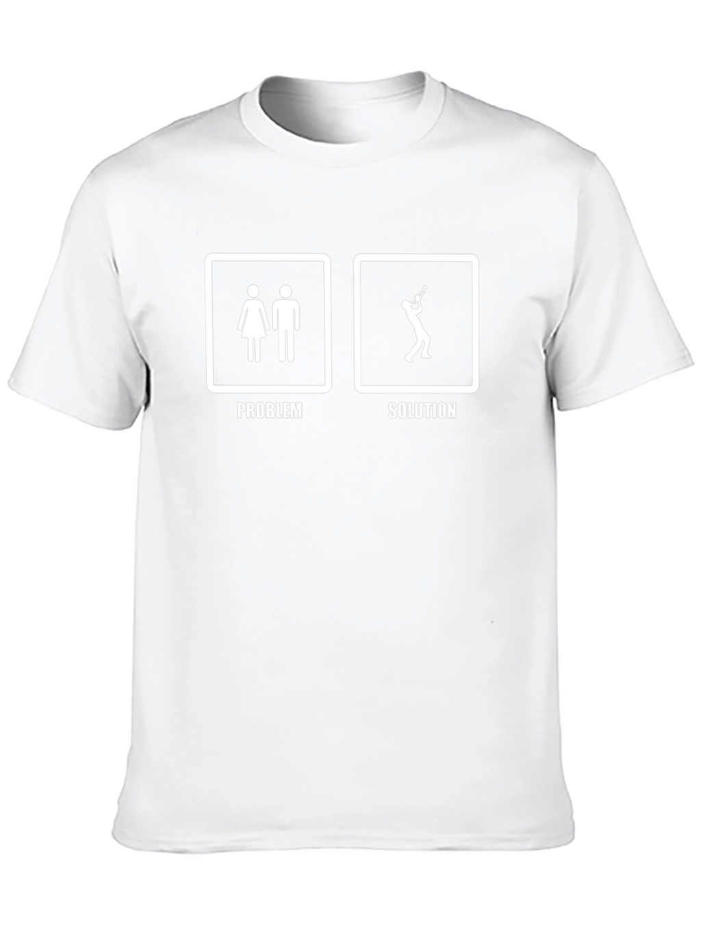 Problem Solution Trumpet Player Graphic Tee - Black