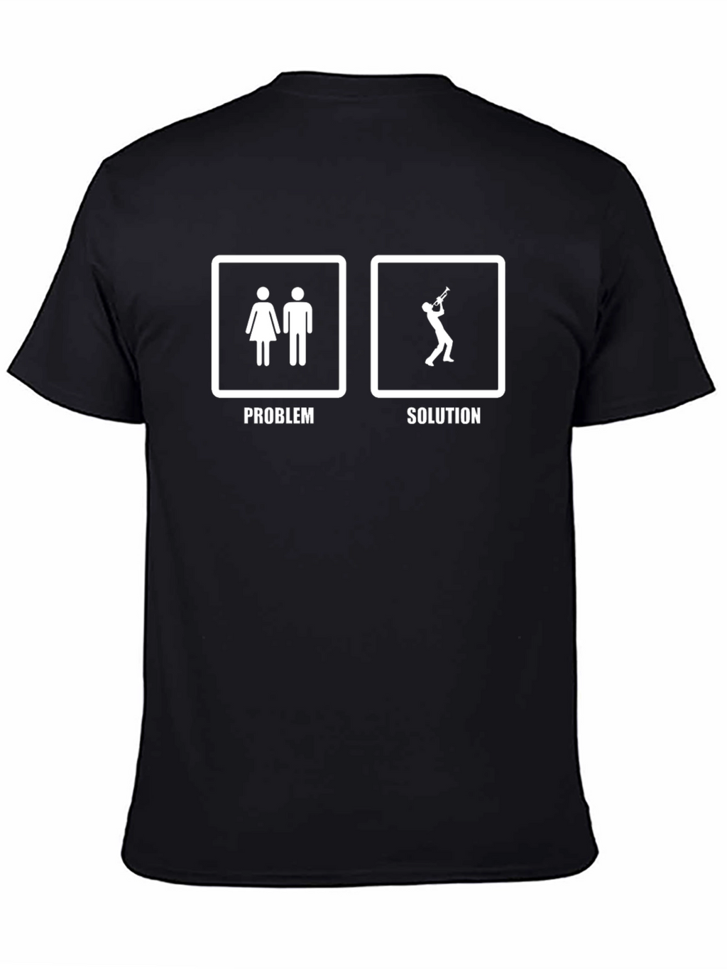 Problem Solution Trumpet Player Graphic Tee - Black