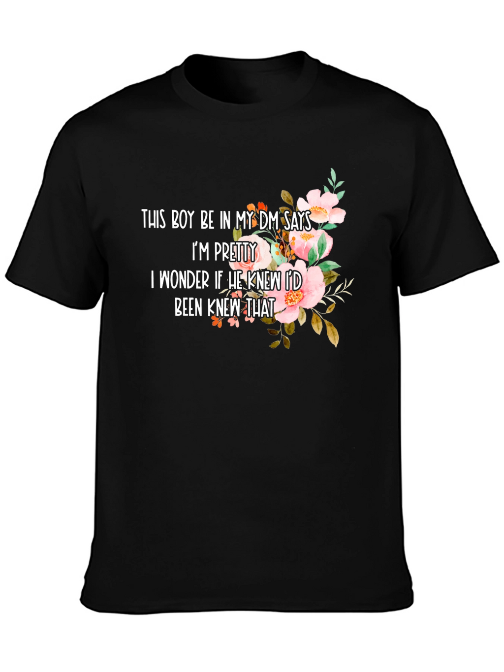 Floral DM T-Shirt - Pretty Message Tee