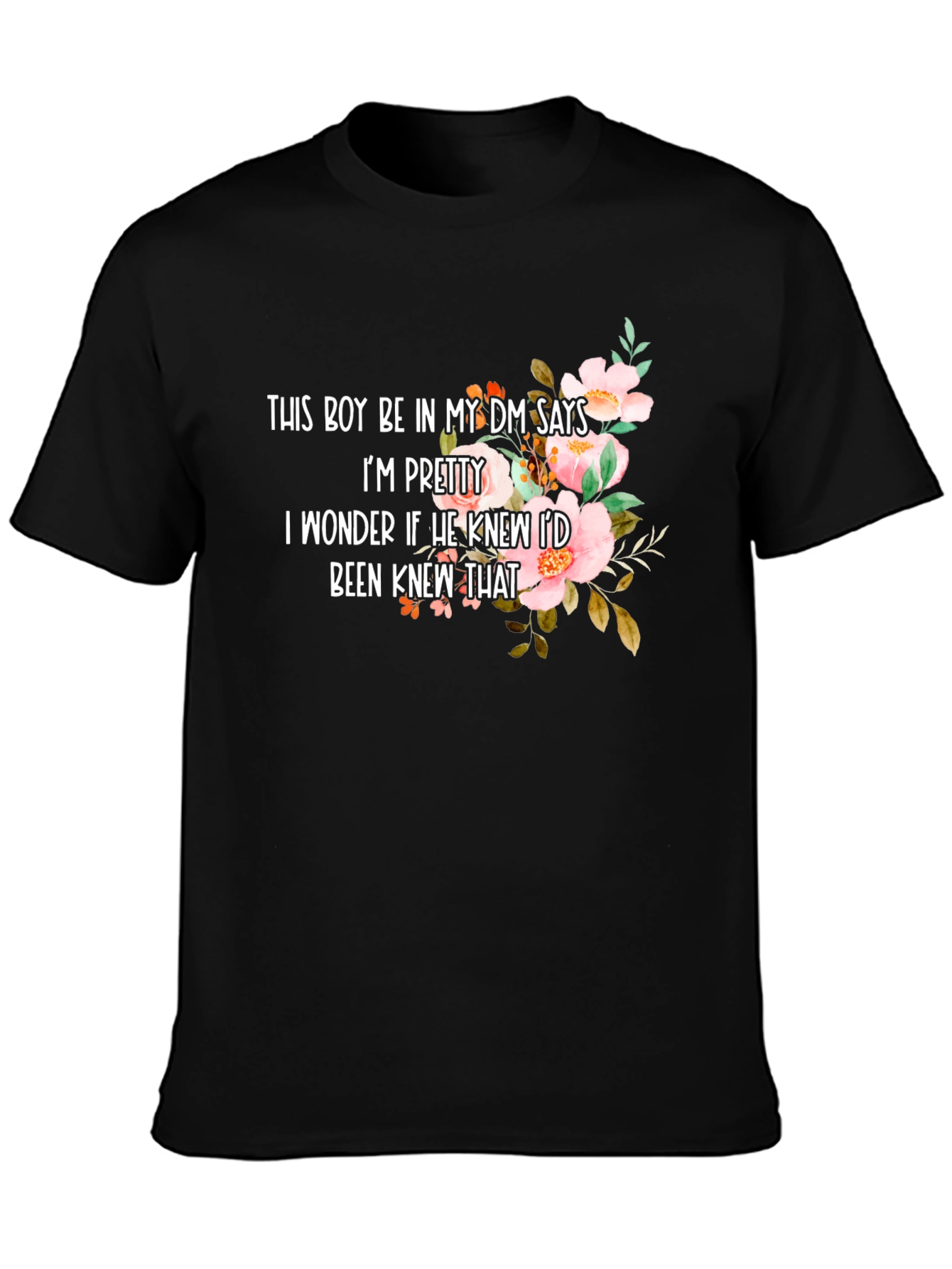 Floral DM T-Shirt - Pretty Message Tee