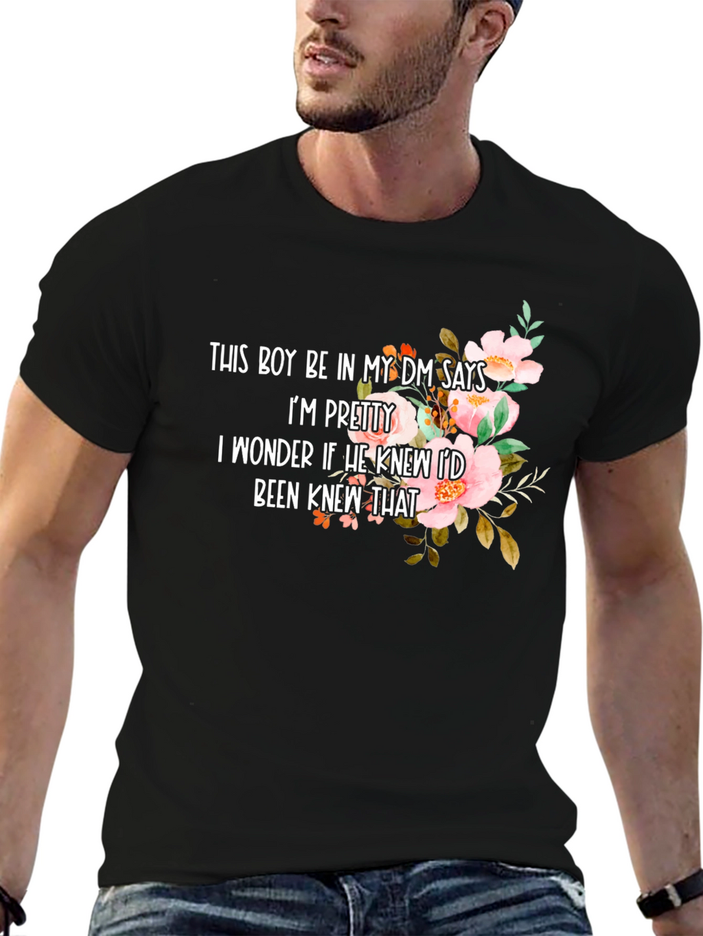 Floral DM T-Shirt - Pretty Message Tee