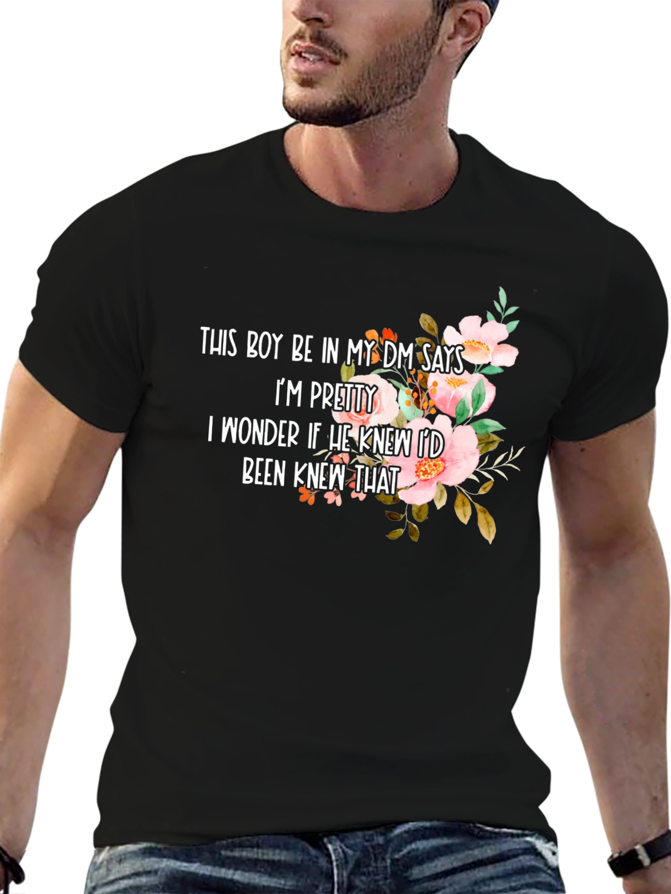 Floral DM T-Shirt - Pretty Message Tee