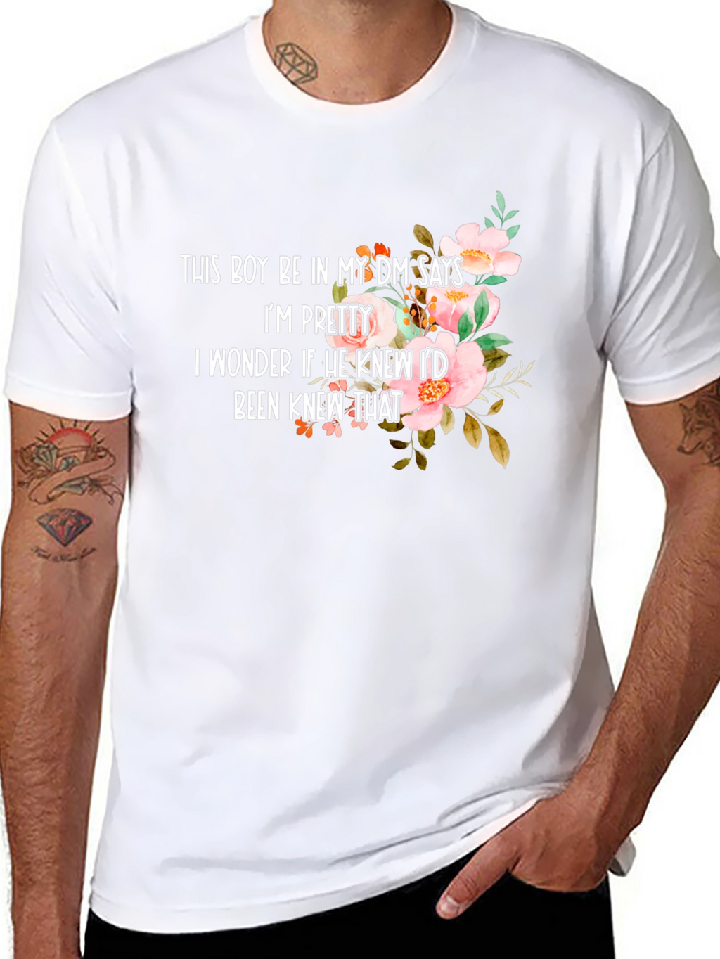 Floral DM T-Shirt - Pretty Message Tee