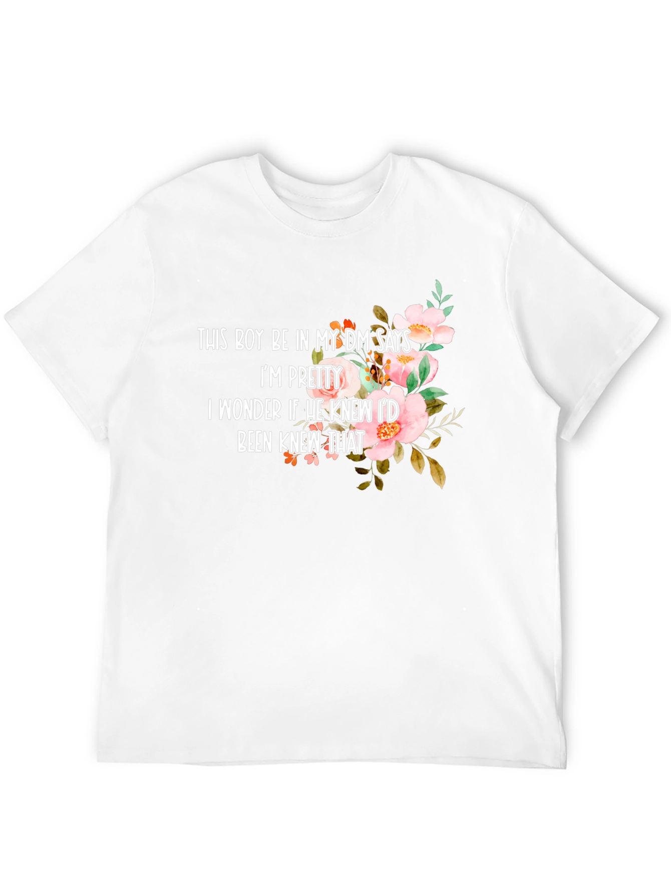 Floral DM T-Shirt - Pretty Message Tee