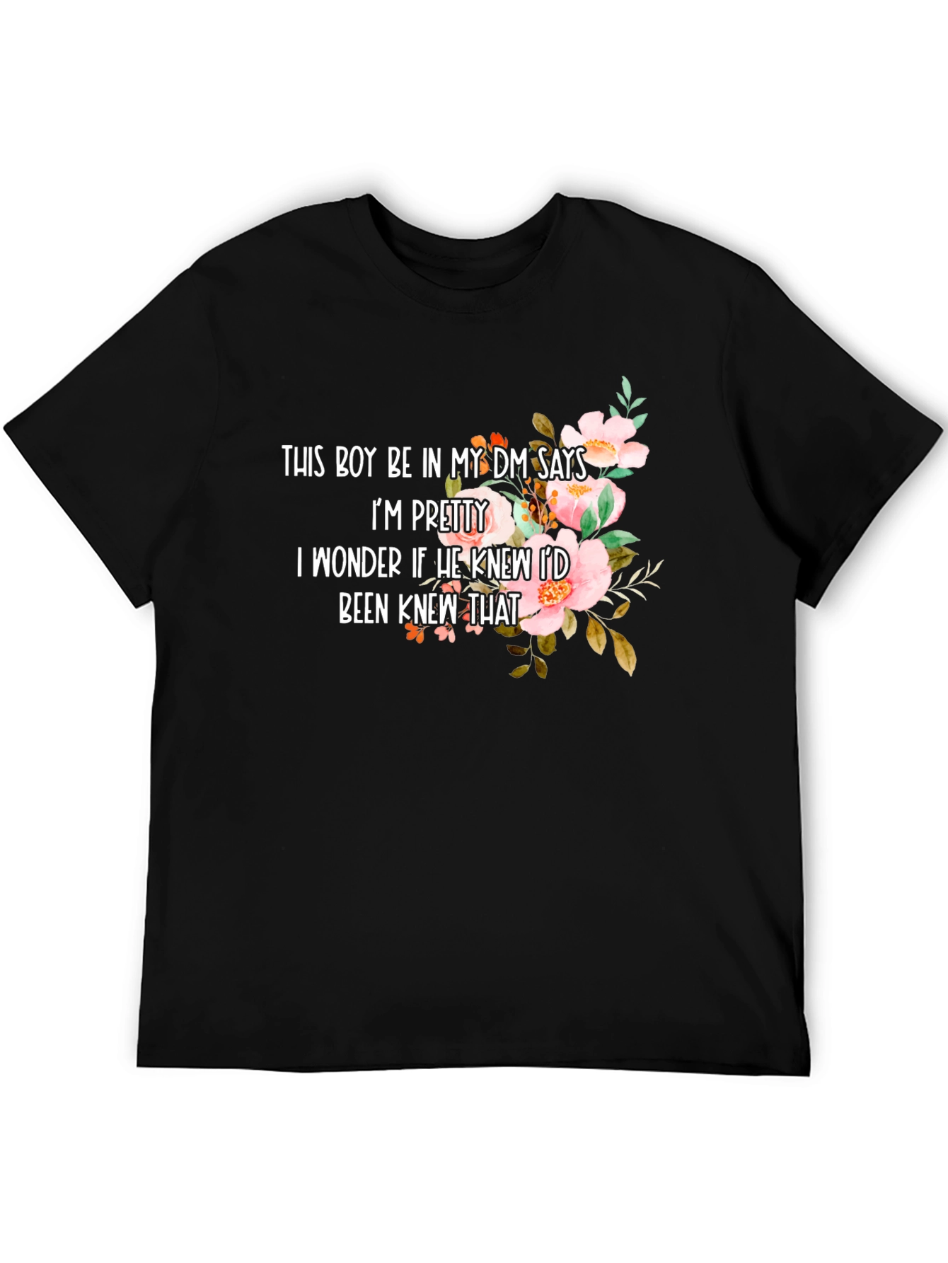 Floral DM T-Shirt - Pretty Message Tee
