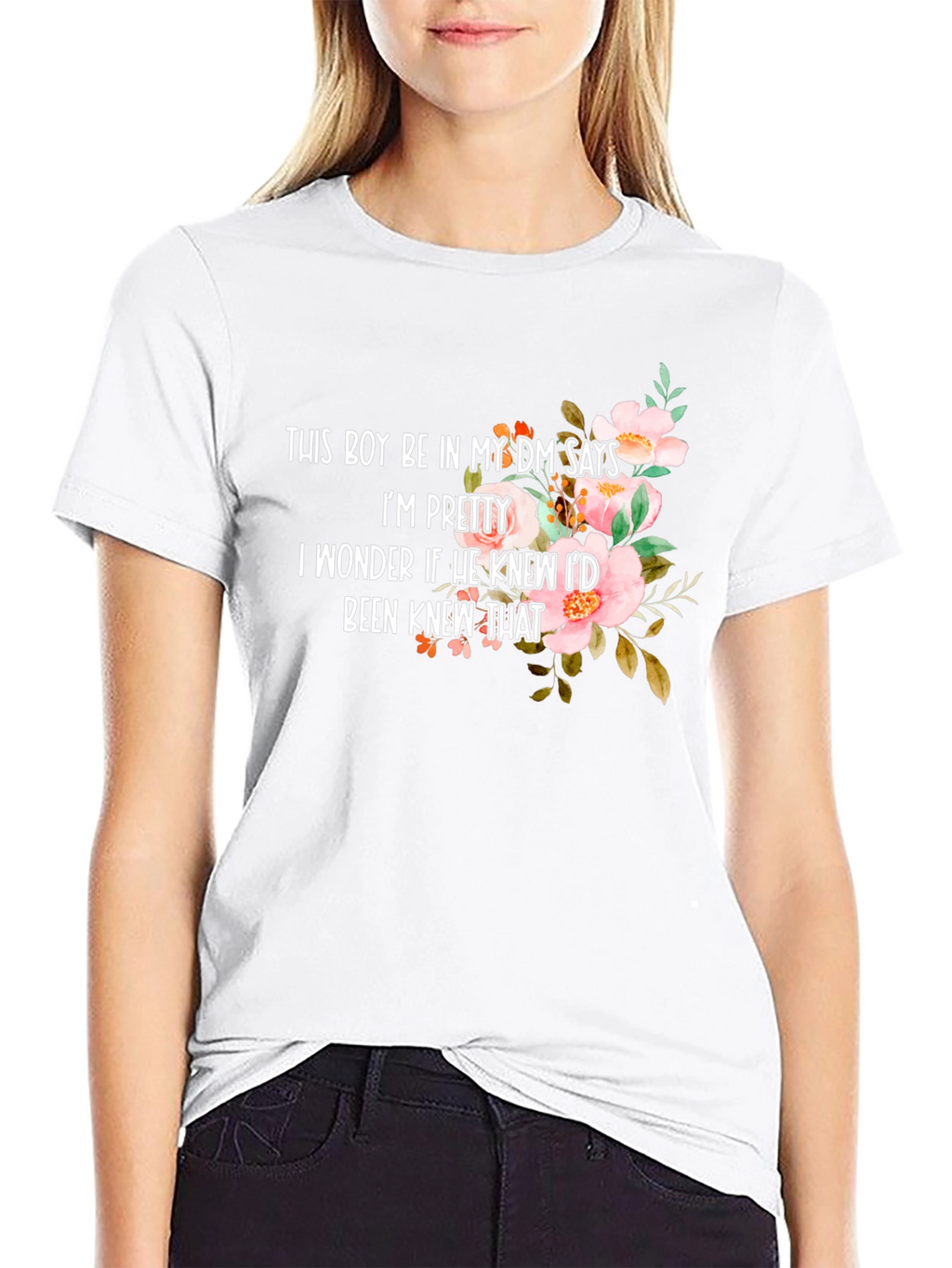 Floral DM T-Shirt - Pretty Message Tee