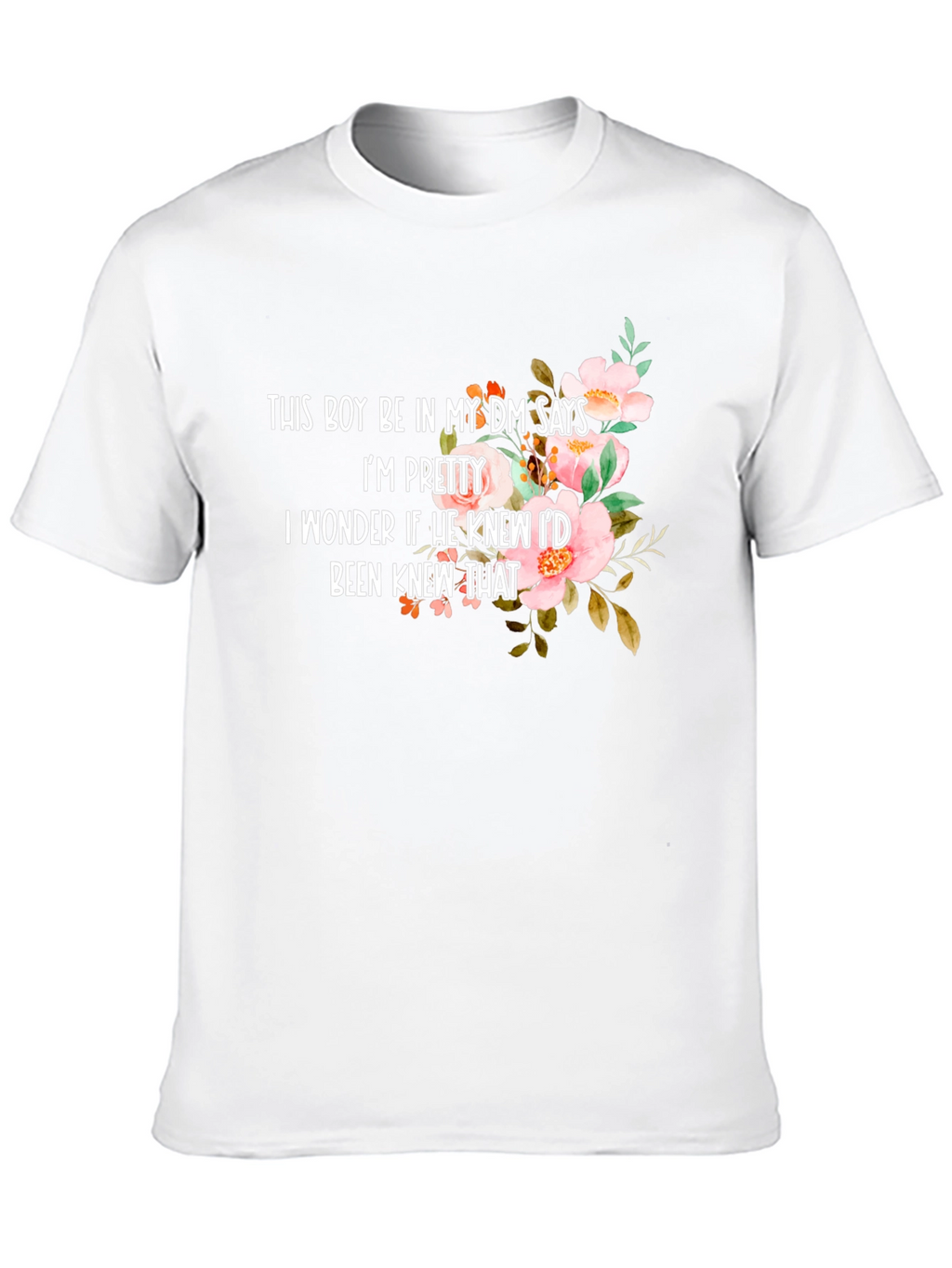 Floral DM T-Shirt - Pretty Message Tee