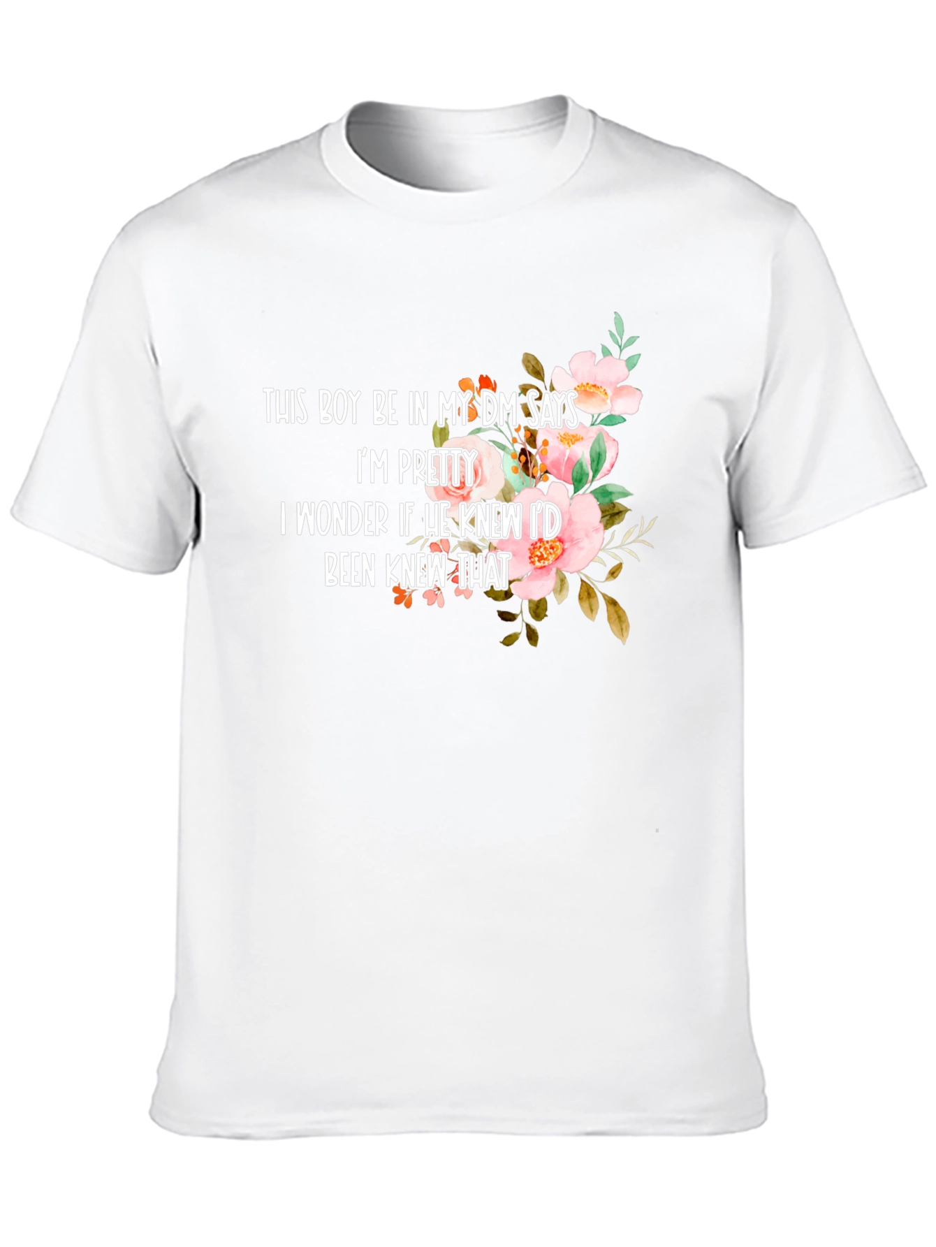 Floral DM T-Shirt - Pretty Message Tee