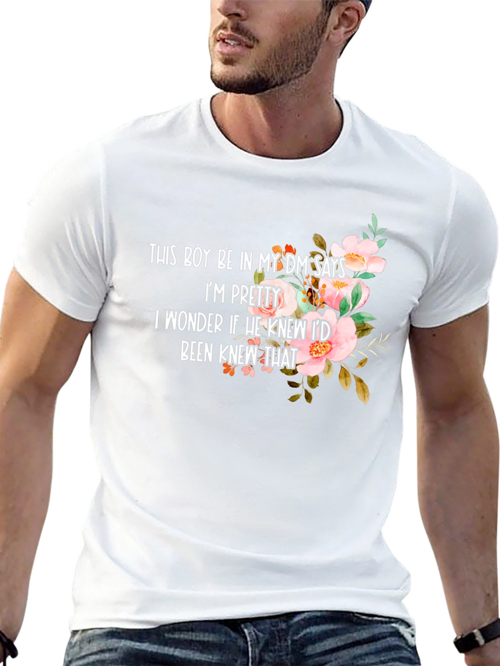 Floral DM T-Shirt - Pretty Message Tee
