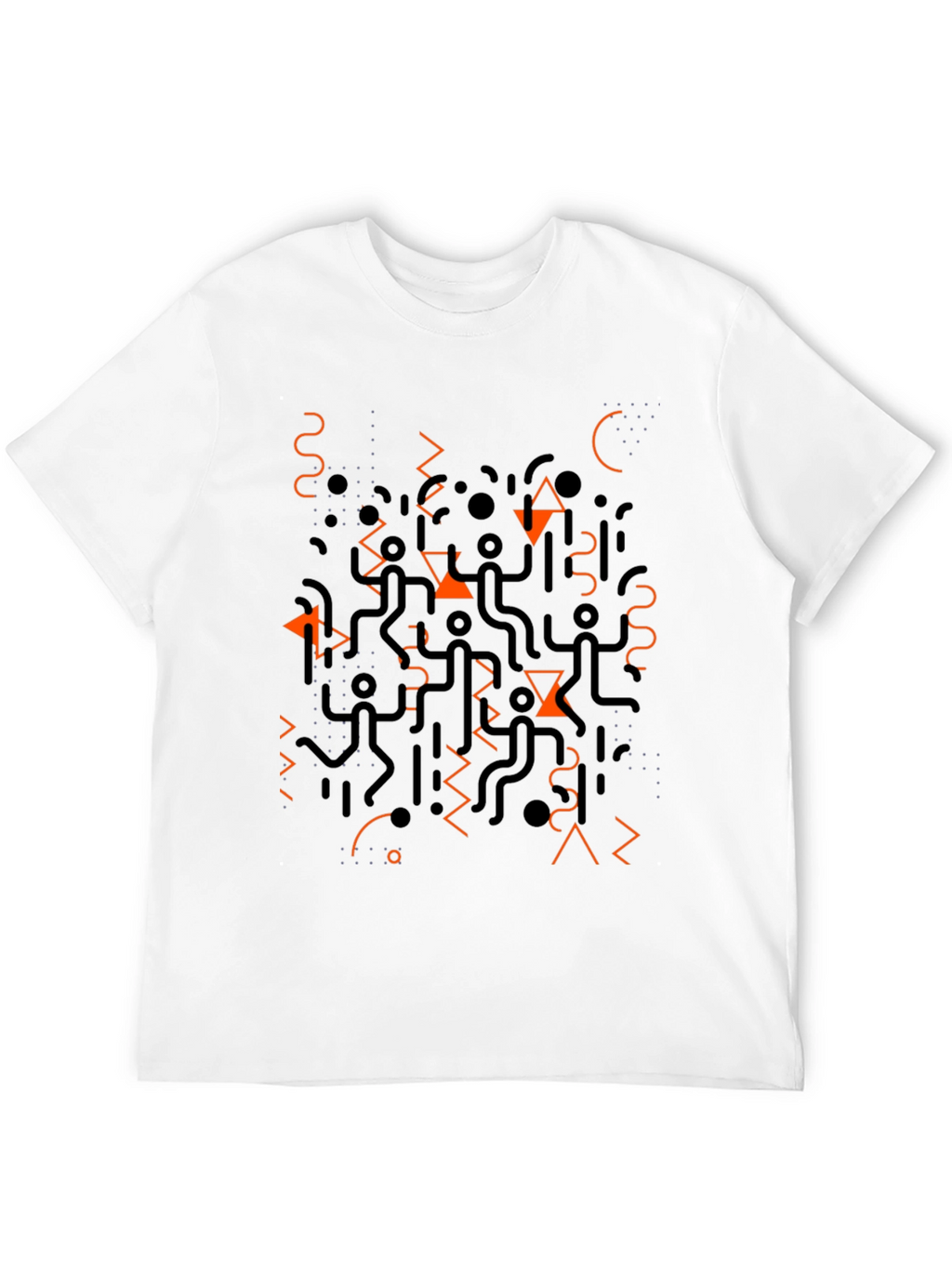 Abstract Geometric Print T-Shirt - Modern Design