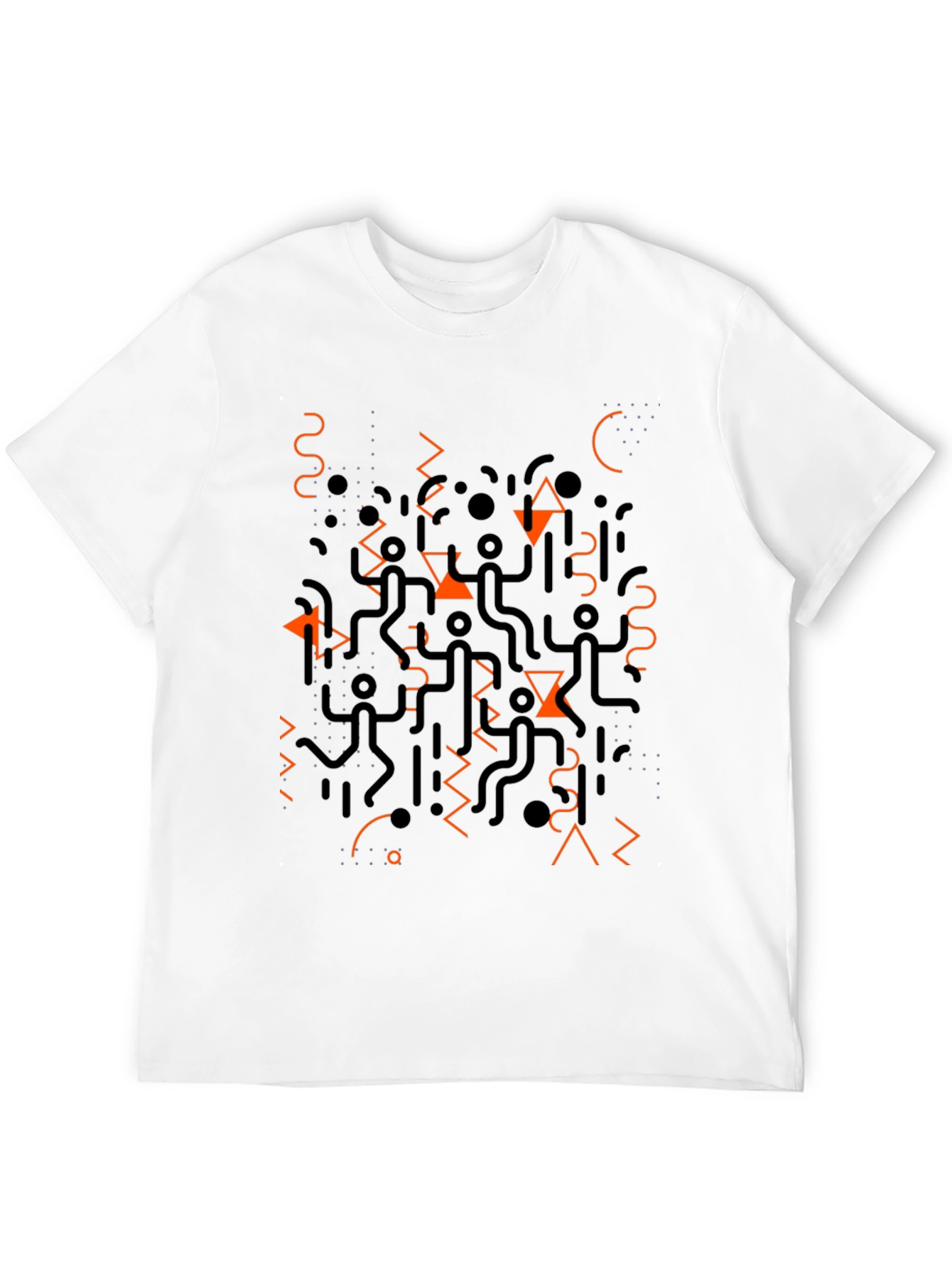 Abstract Geometric Print T-Shirt - Modern Design