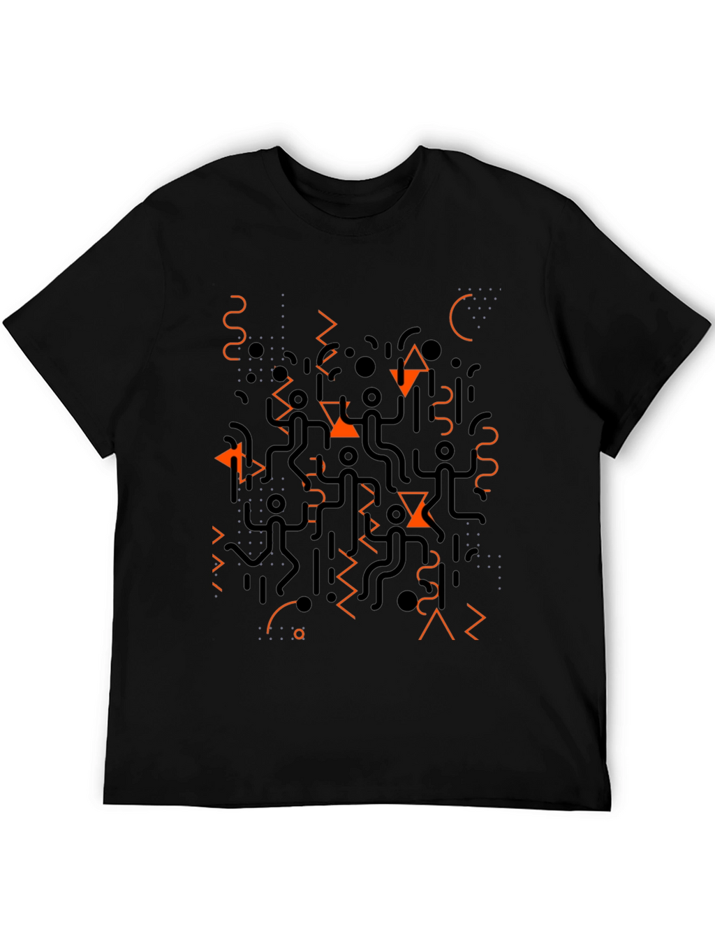 Abstract Geometric Print T-Shirt - Modern Design