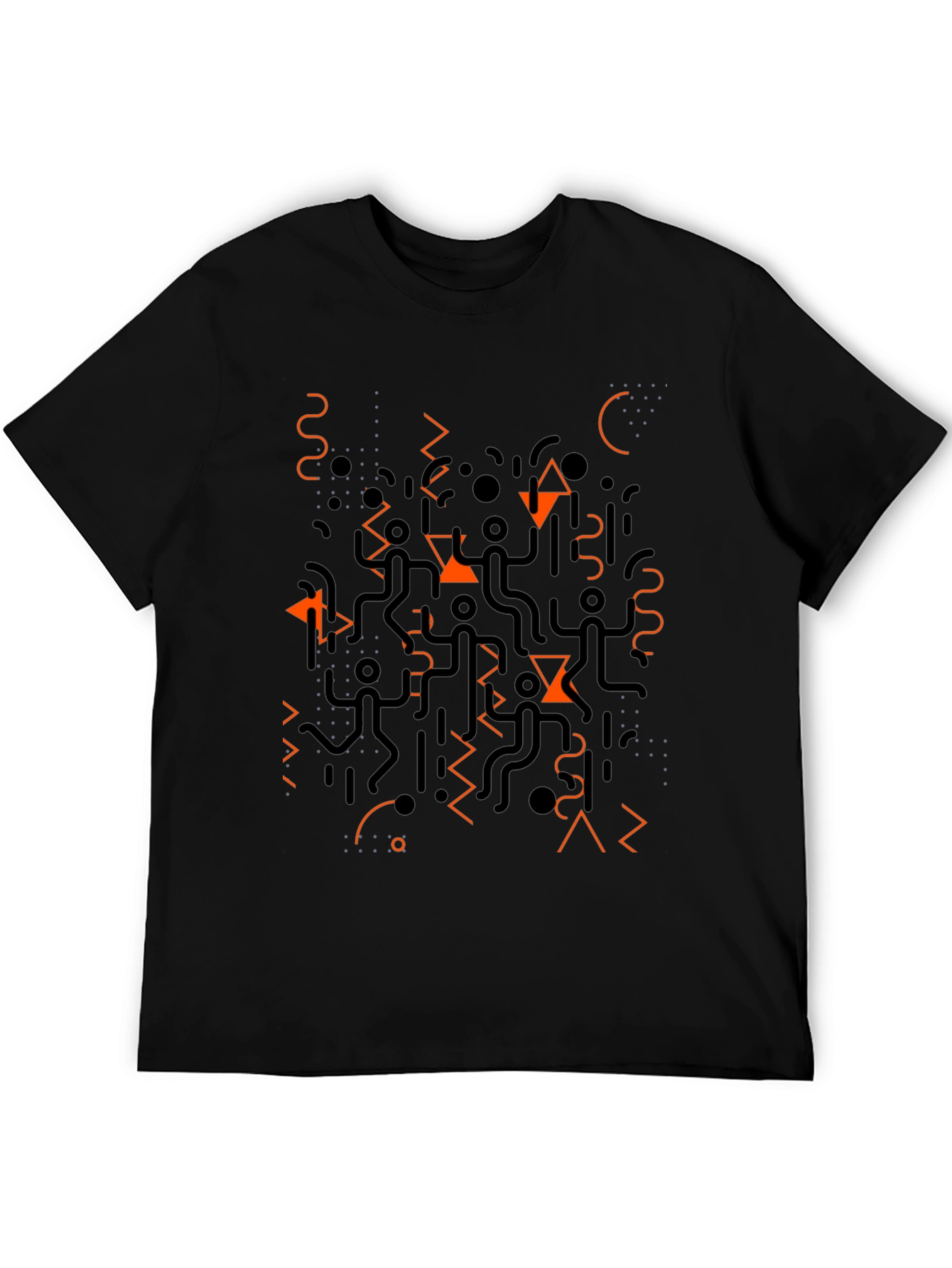 Abstract Geometric Print T-Shirt - Modern Design