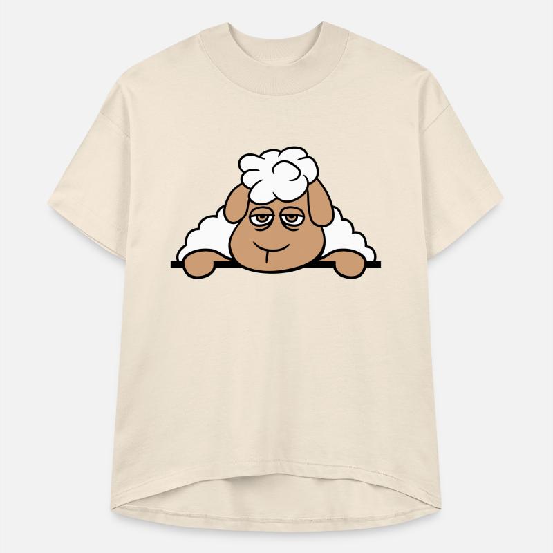 Sheep Tired Bored Behind Fence Wall Sign Looking