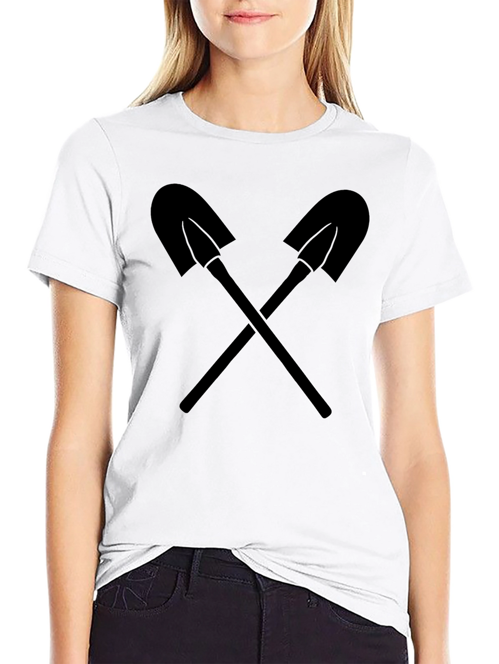 Crossed Shovels Graphic Tee - Black
