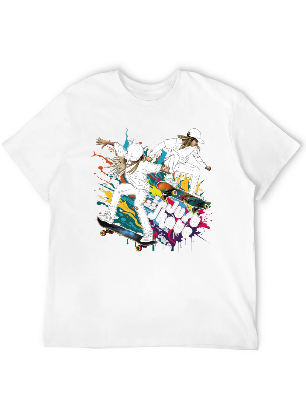 Skater Style Tee - Just Skate Graphic T-Shirt