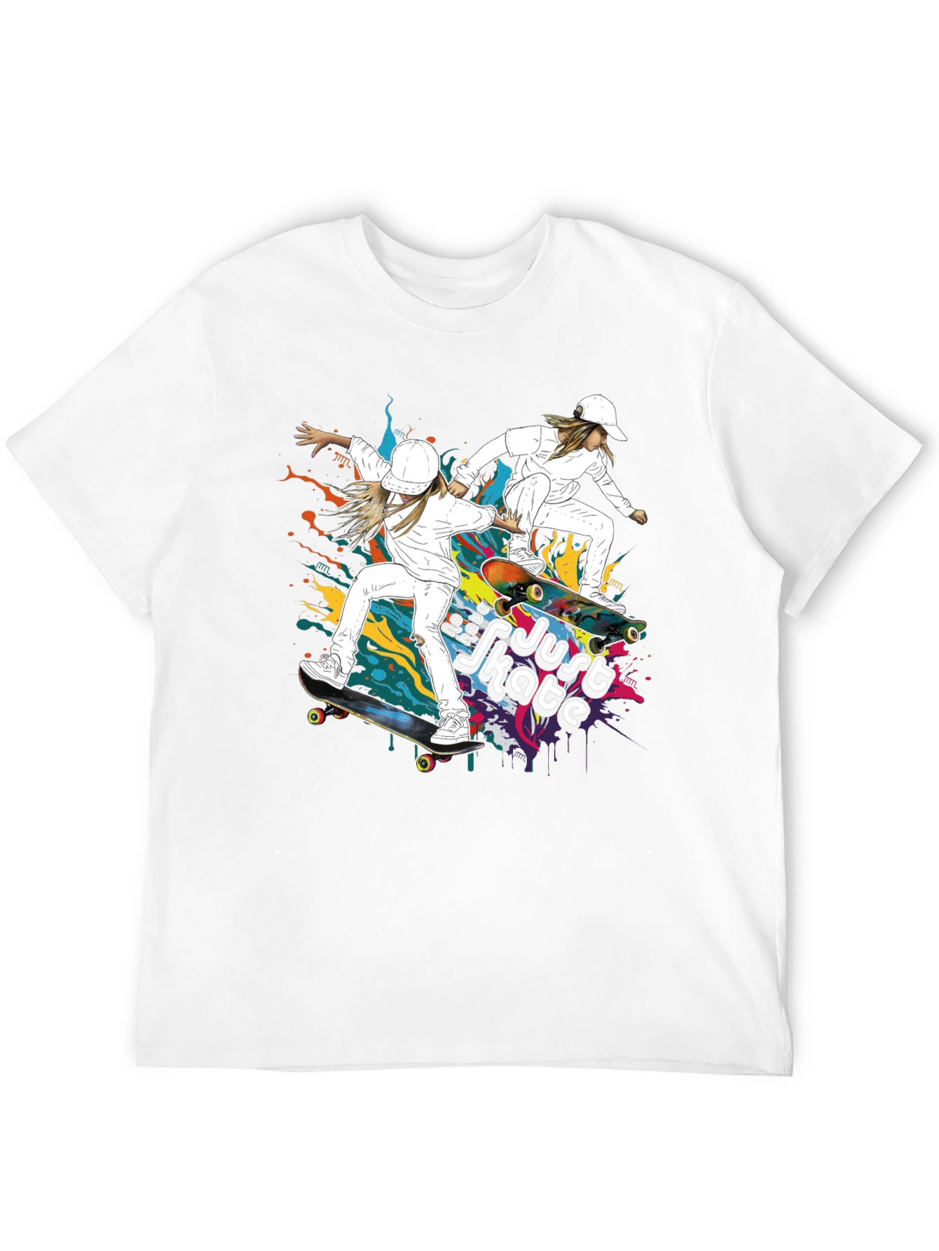 Skater Style Tee - Just Skate Graphic T-Shirt
