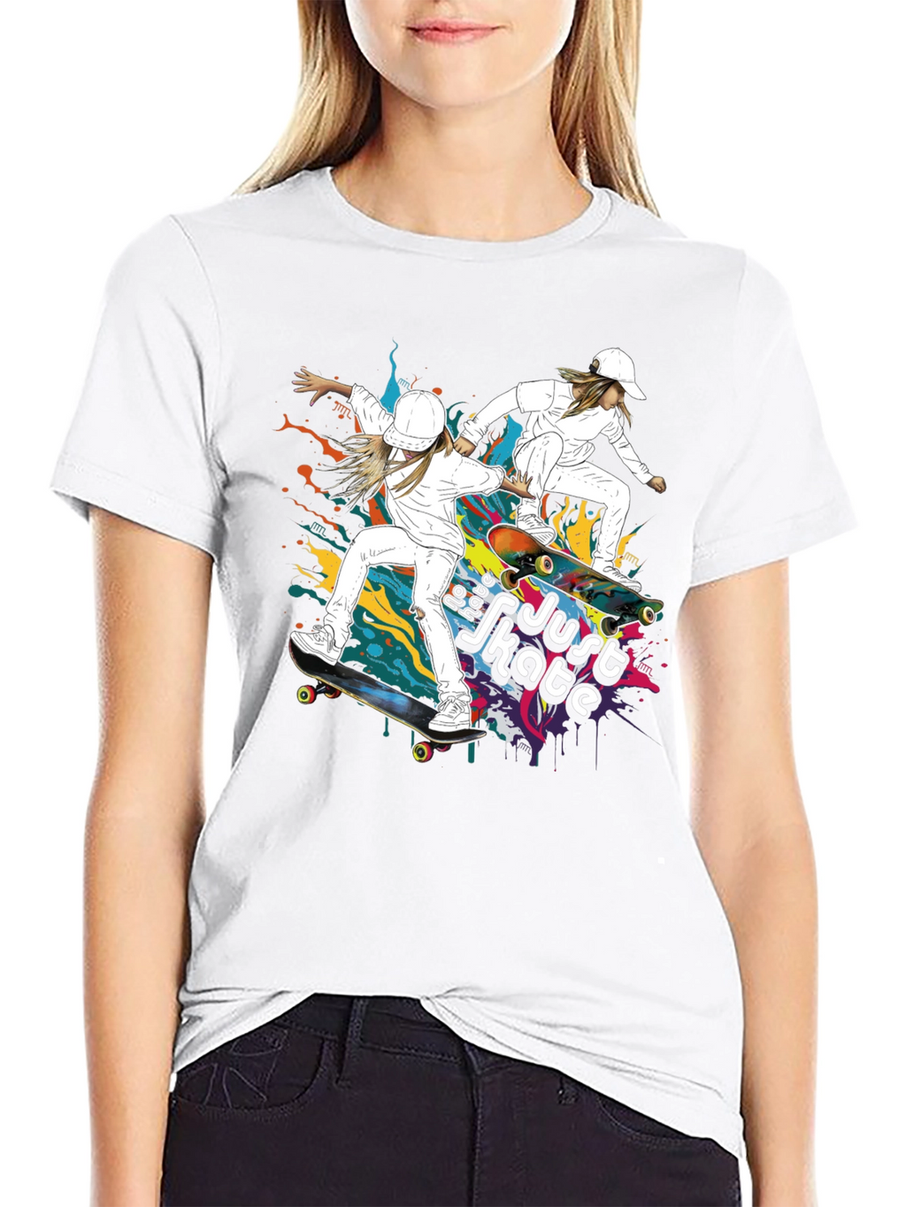 Skater Style Tee - Just Skate Graphic T-Shirt