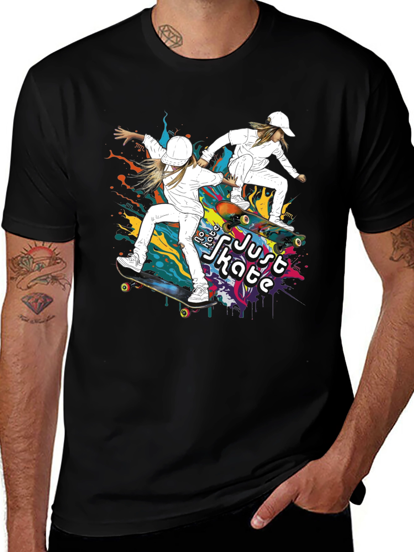 Skater Style Tee - Just Skate Graphic T-Shirt