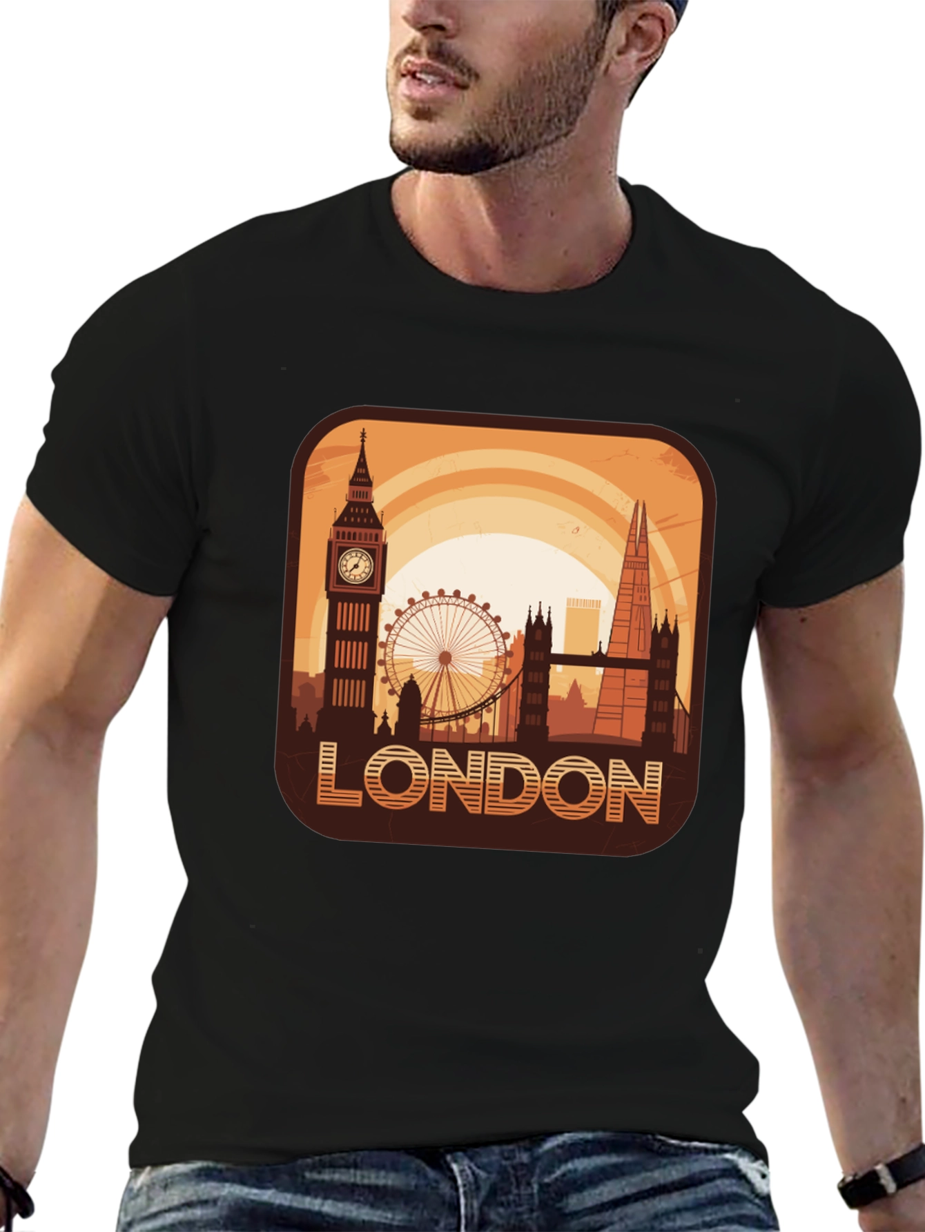 London Skyline Graphic Tee - Cityscape Design