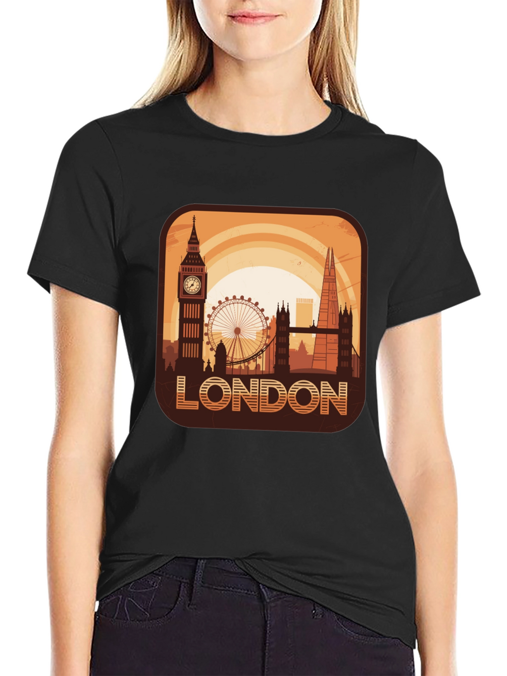 London Skyline Graphic Tee - Cityscape Design