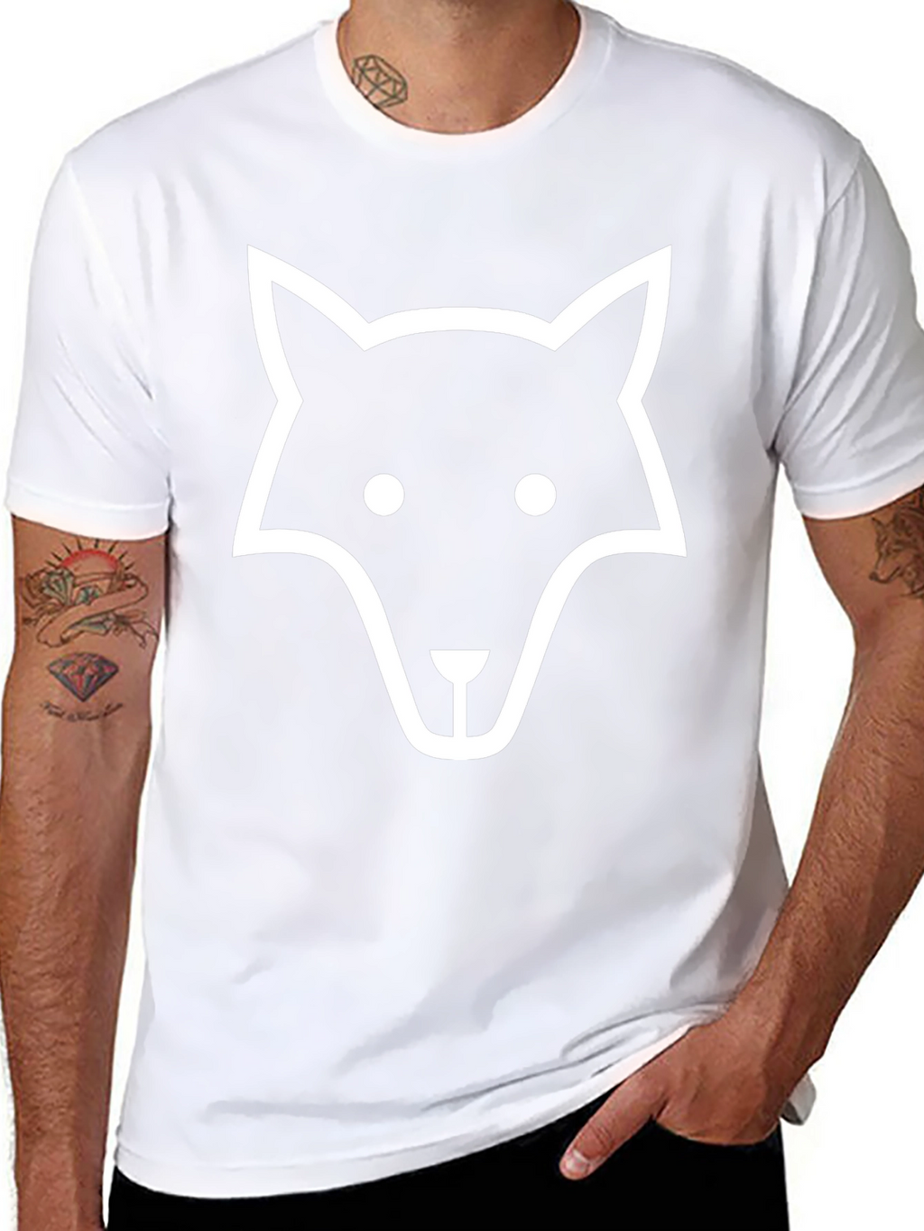 Fox Graphic Tee - Black Cotton T-Shirt