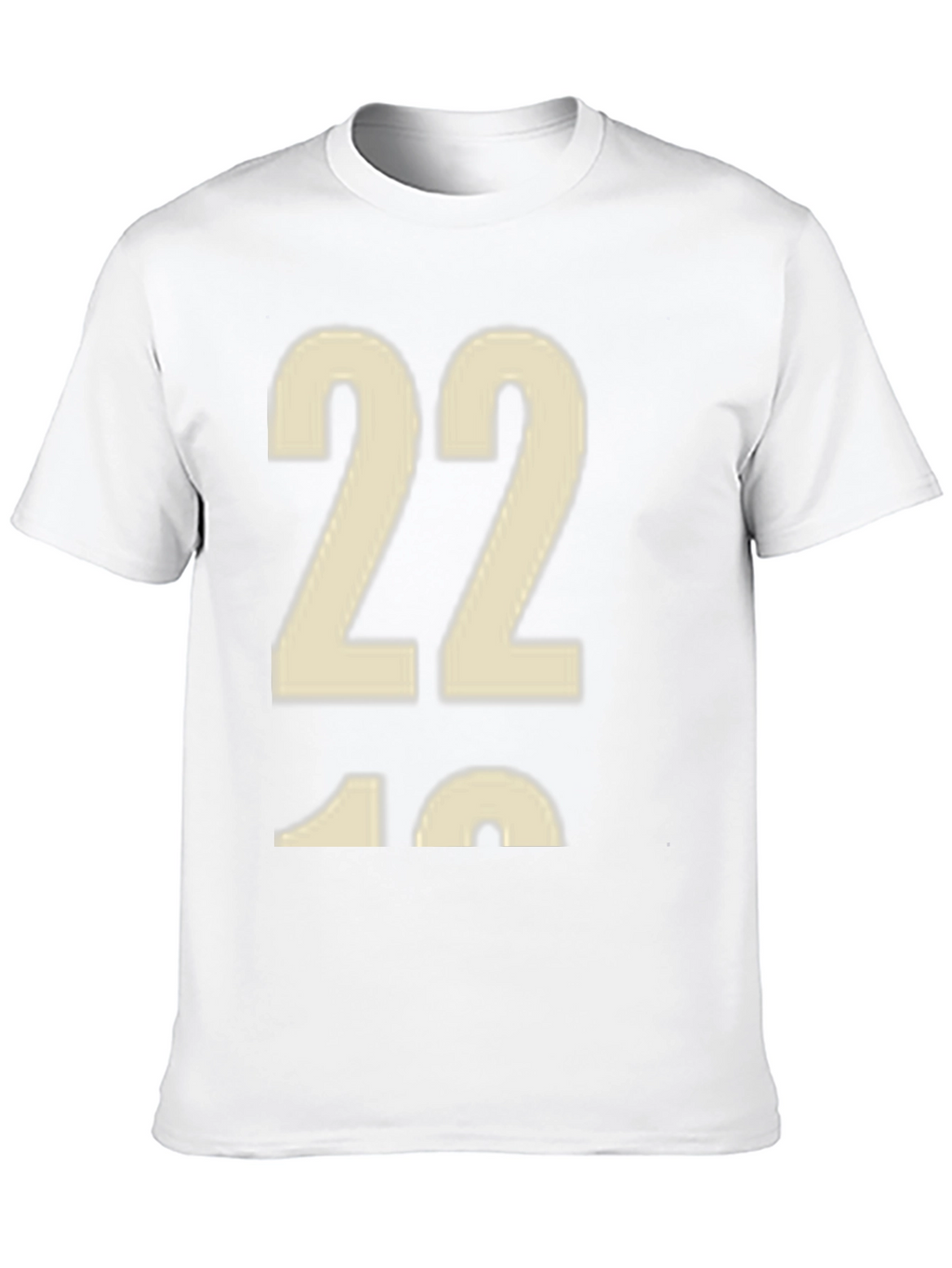 Black T-shirt with Number 22 Graphic Print