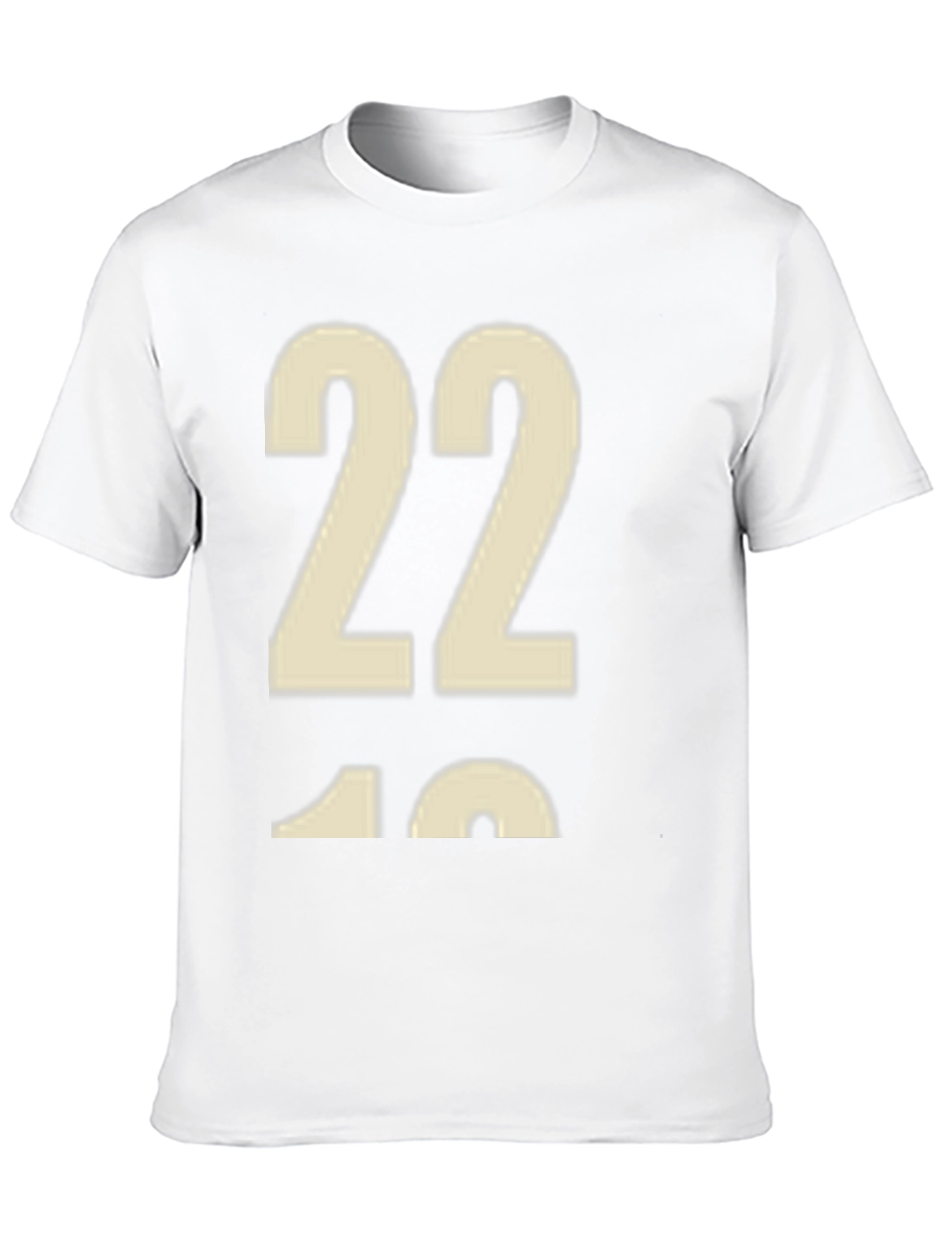 Black T-shirt with Number 22 Graphic Print