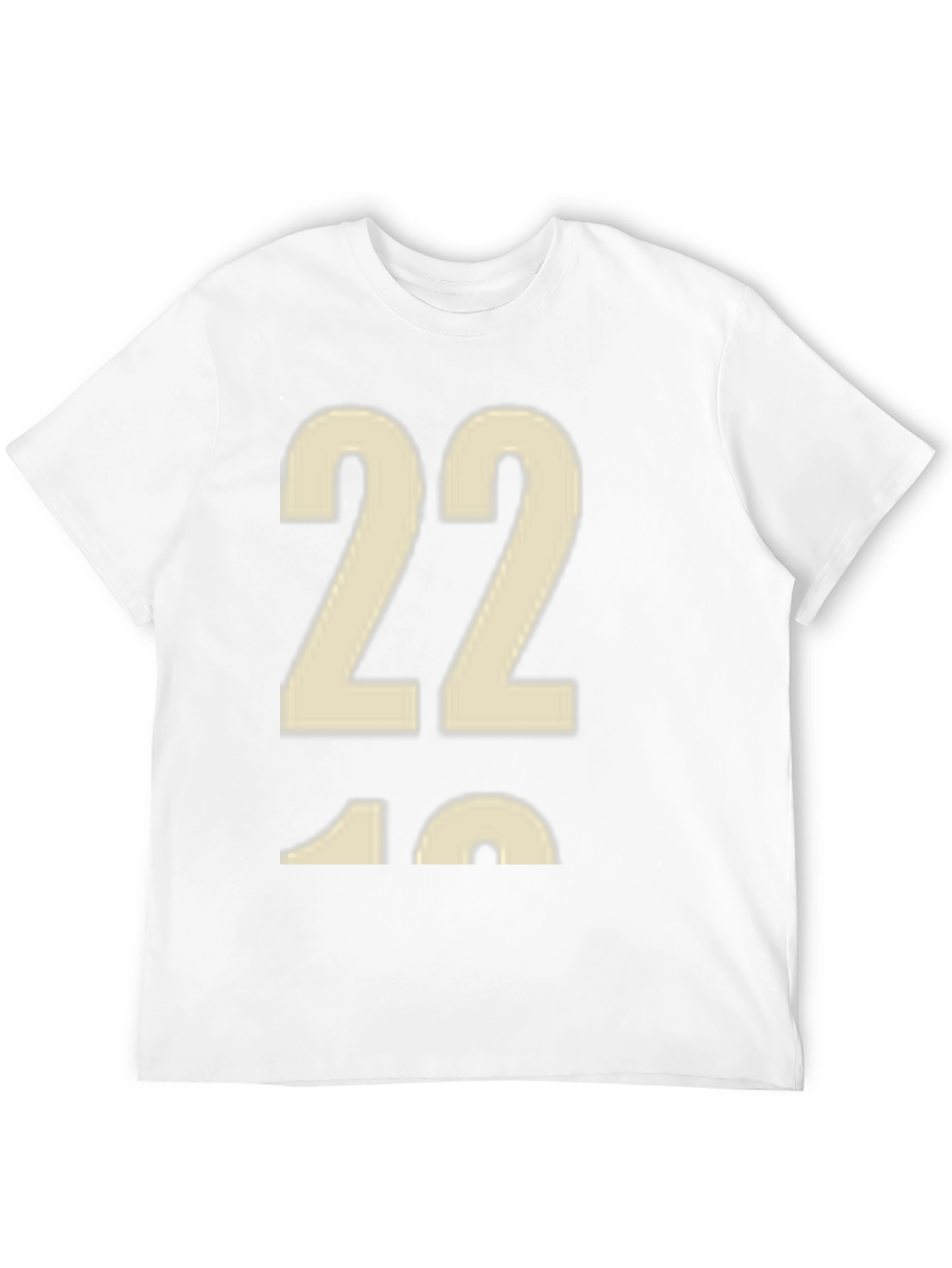 Black T-shirt with Number 22 Graphic Print