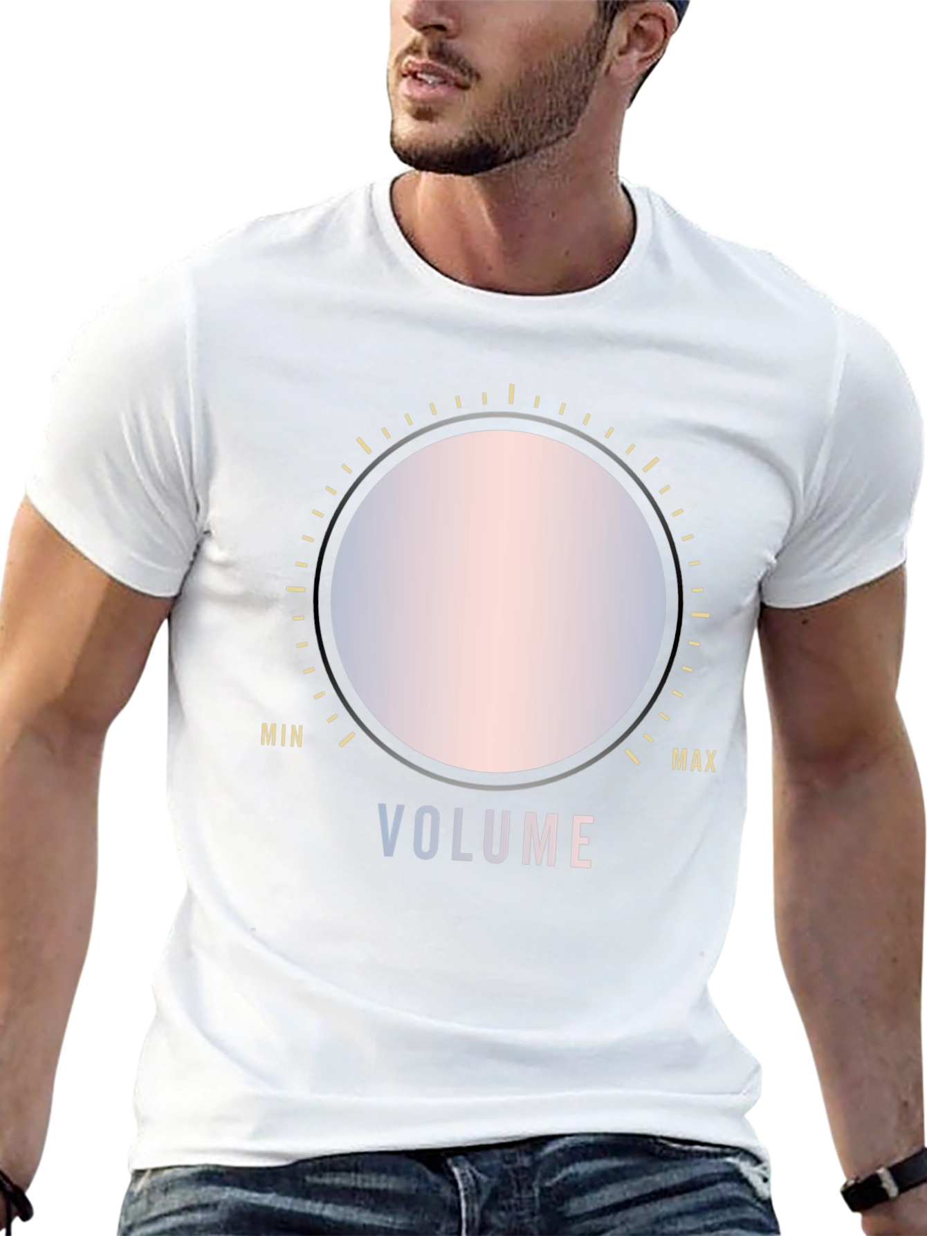 Volume Control Graphic Tee - Stylish Comfort