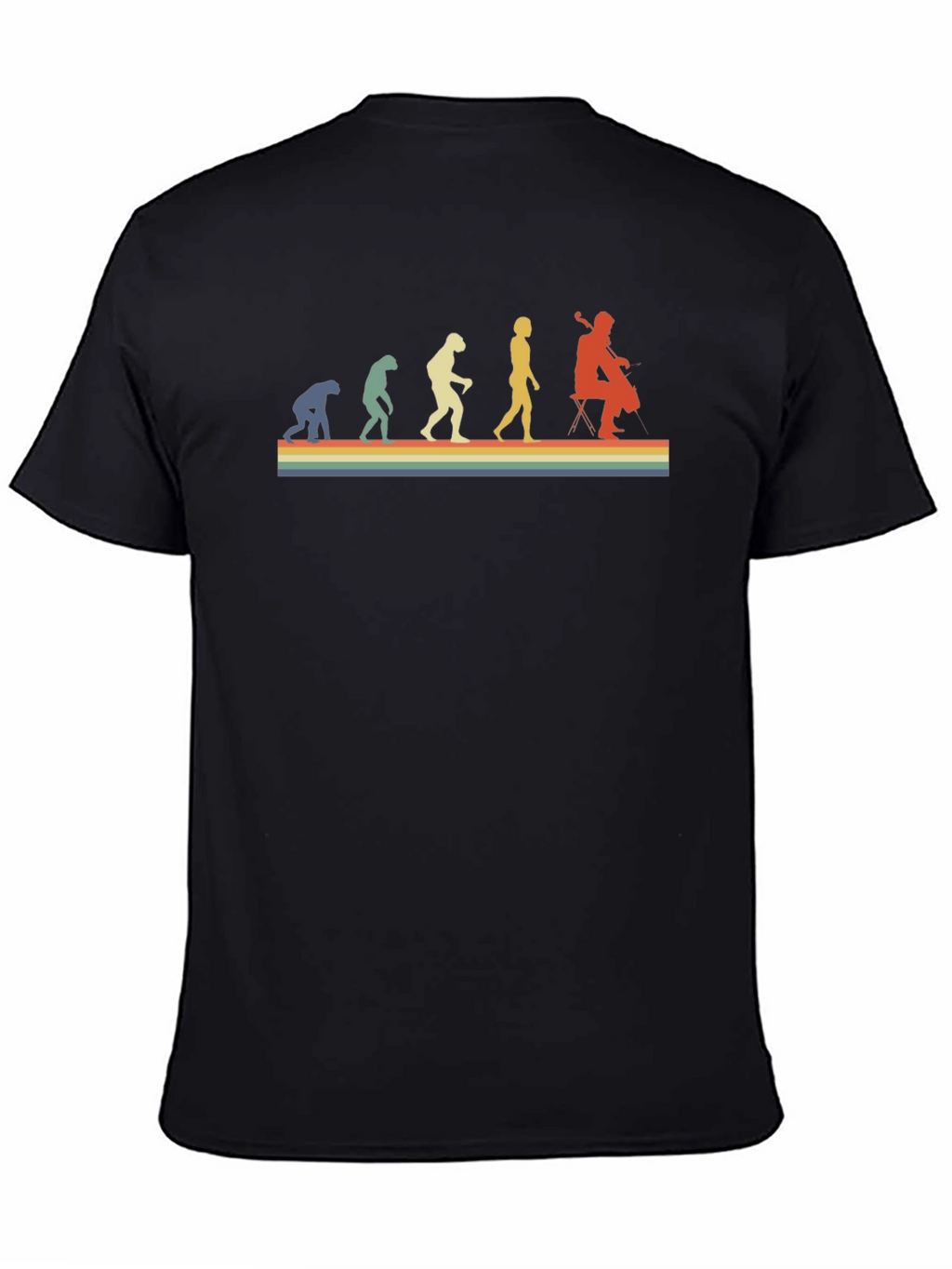 Retro Evolution of Cello Player T-Shirt