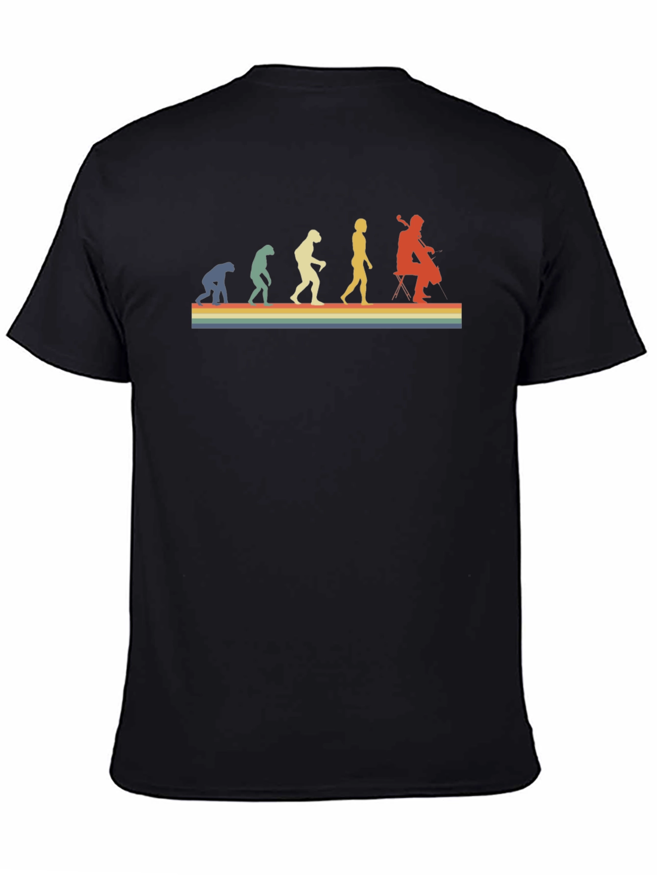 Retro Evolution of Cello Player T-Shirt